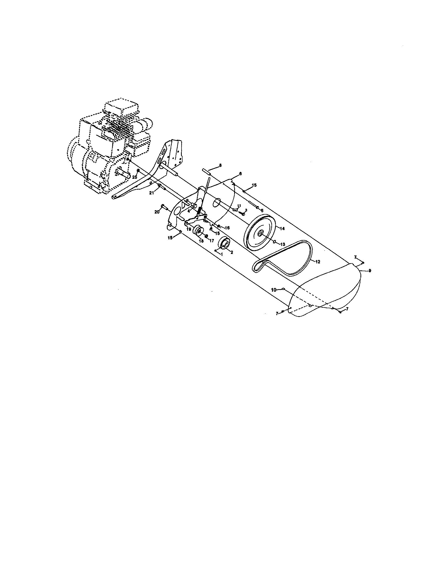 Craftsman 917292390 belt guard and pulley assembly diagram
