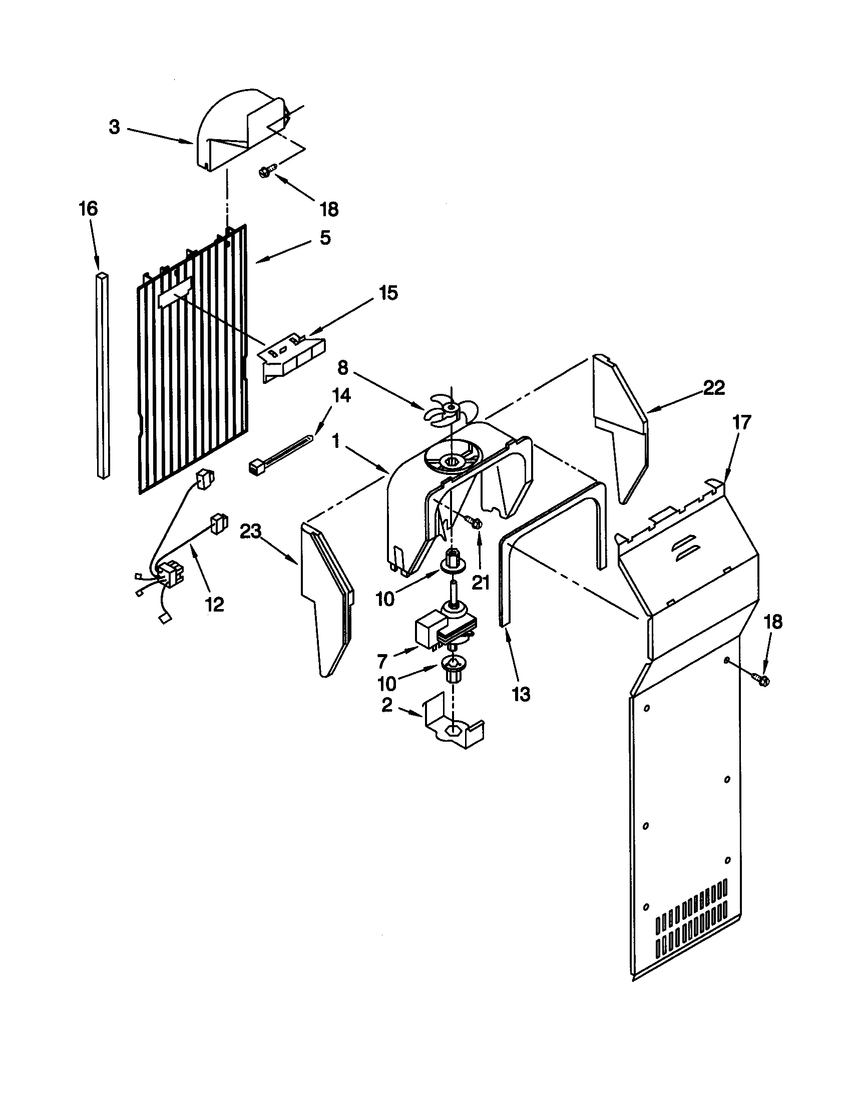 Kenmore 10658585891 air flow diagram
