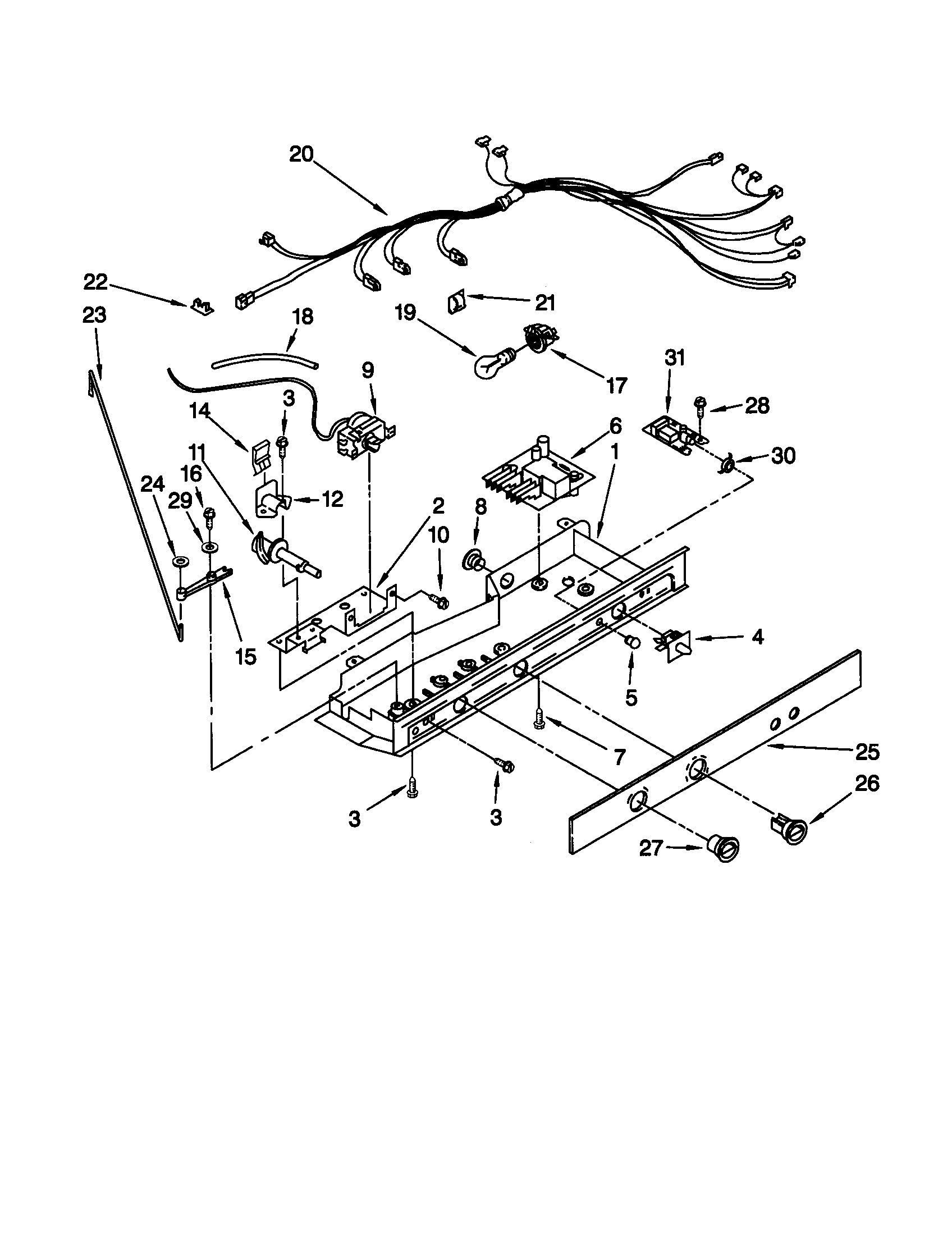 Kenmore 10658585891 control diagram