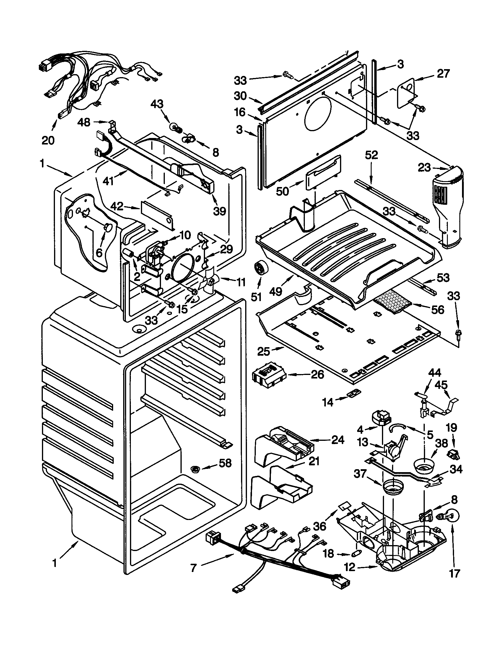 KitchenAid KTRS19MGAL01 liner diagram