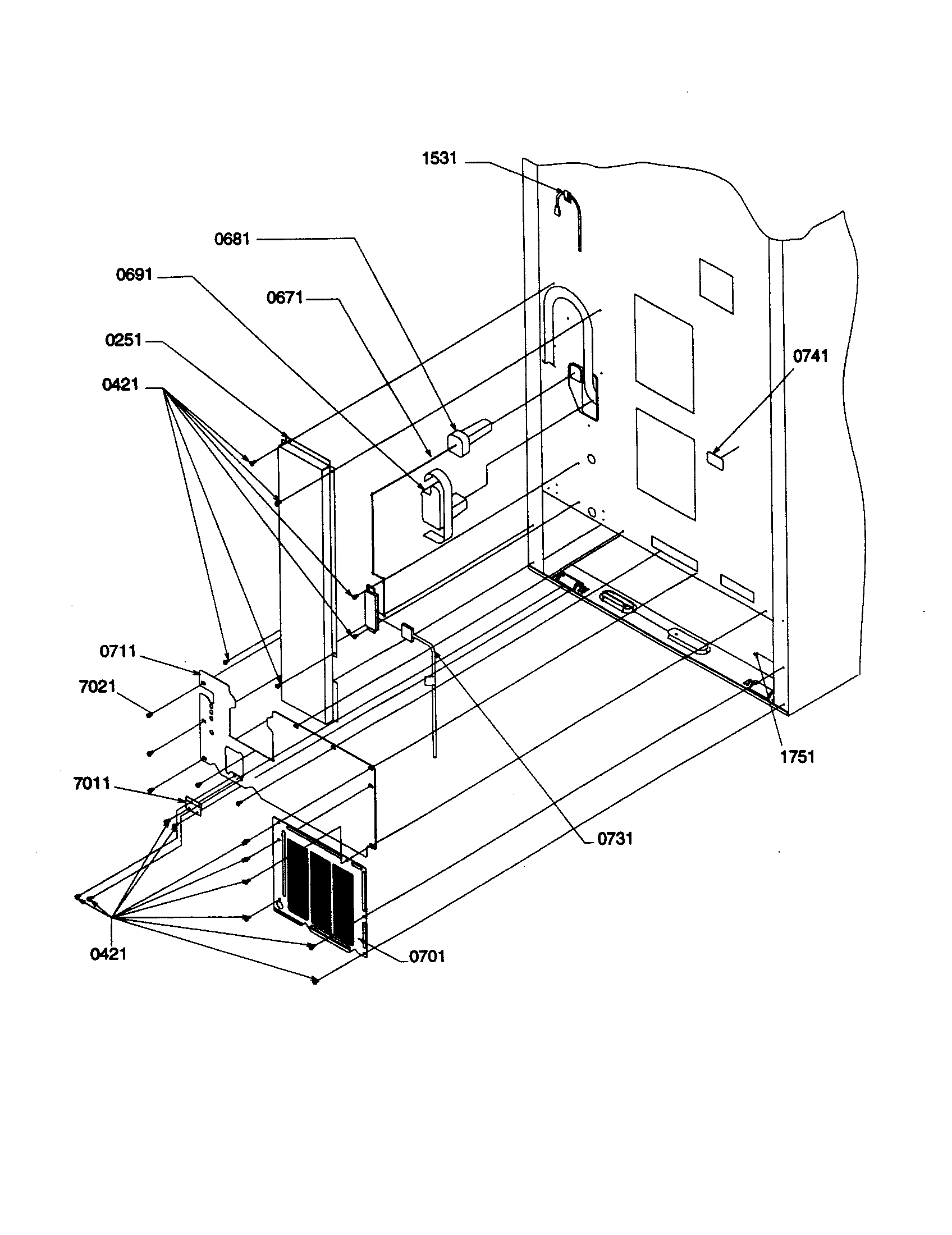 Kenmore 59669142990 cabinet back diagram