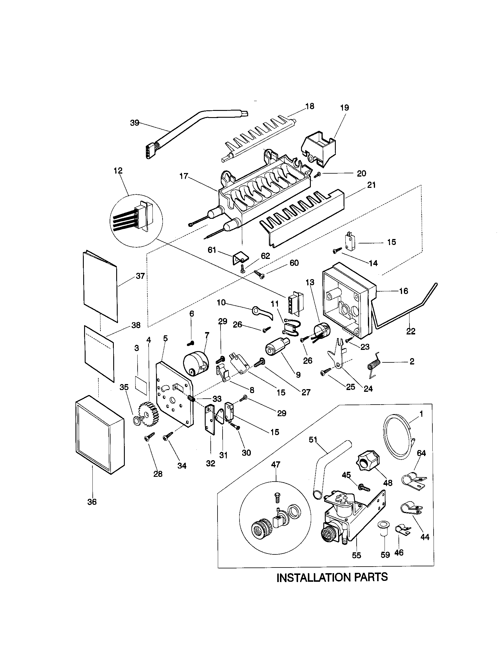 Kenmore 25378296895 icemaker diagram