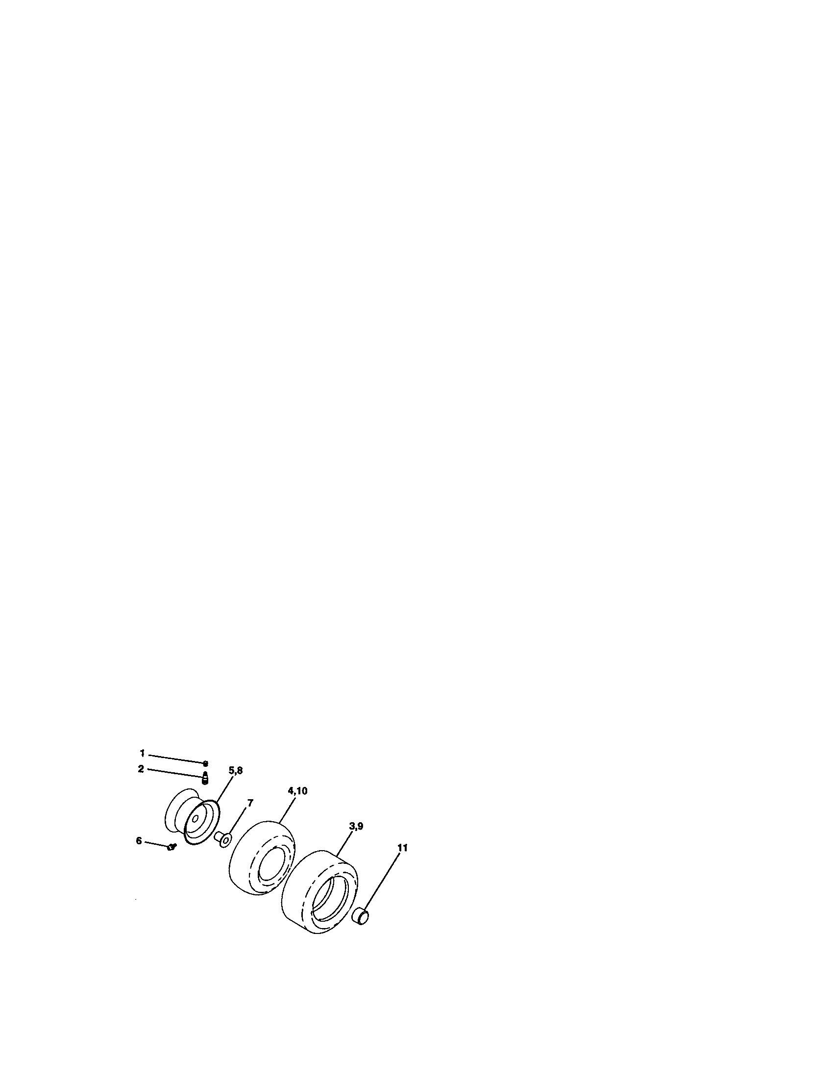Craftsman 917270660 wheels and tires diagram