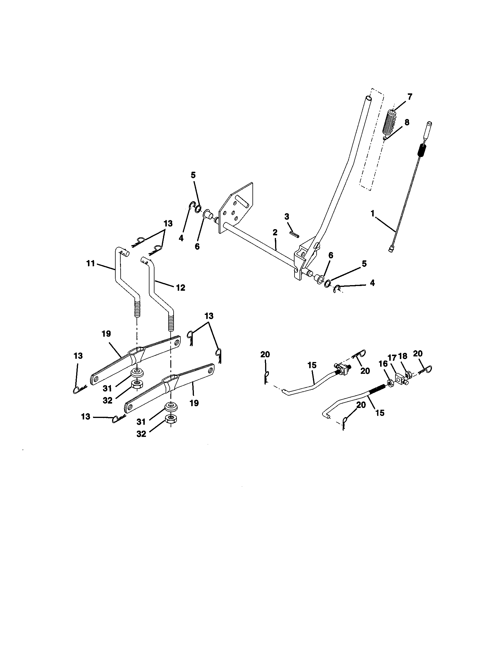 Craftsman 917270660 lift assembly diagram