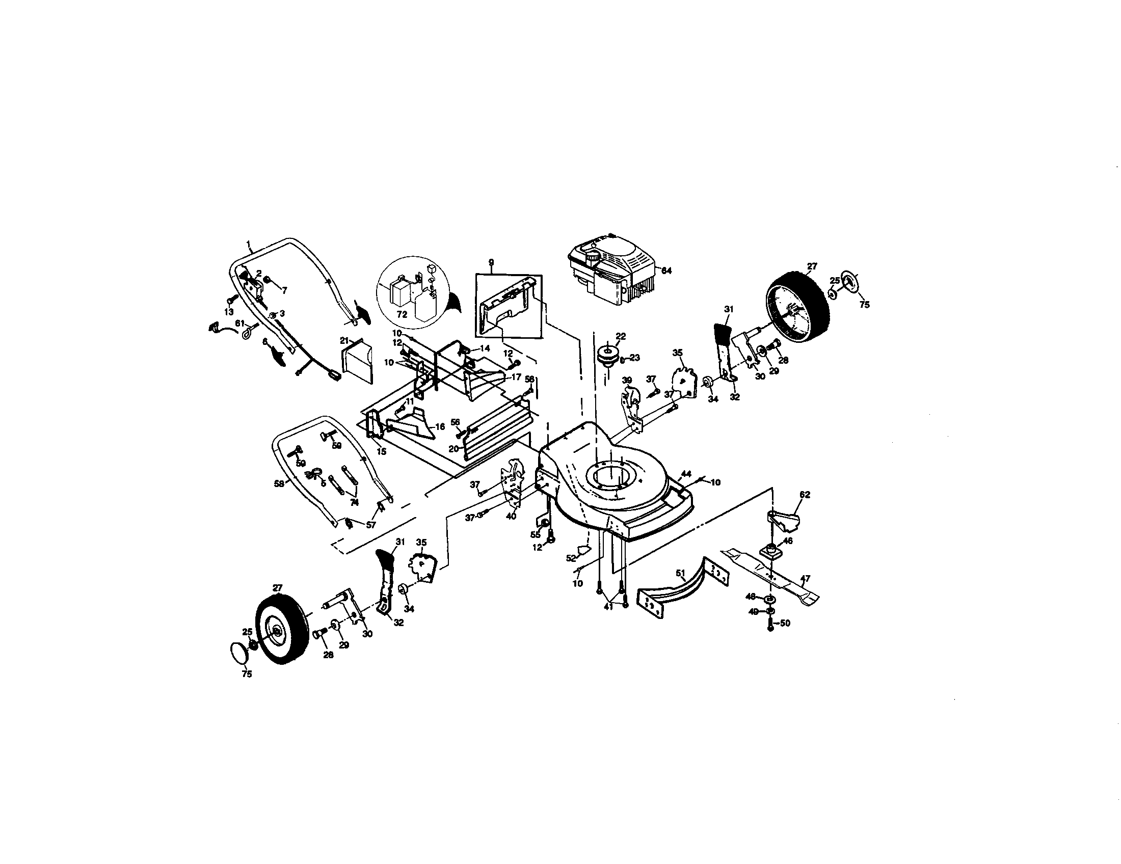 Craftsman 917377830 rotary mower parts diagram