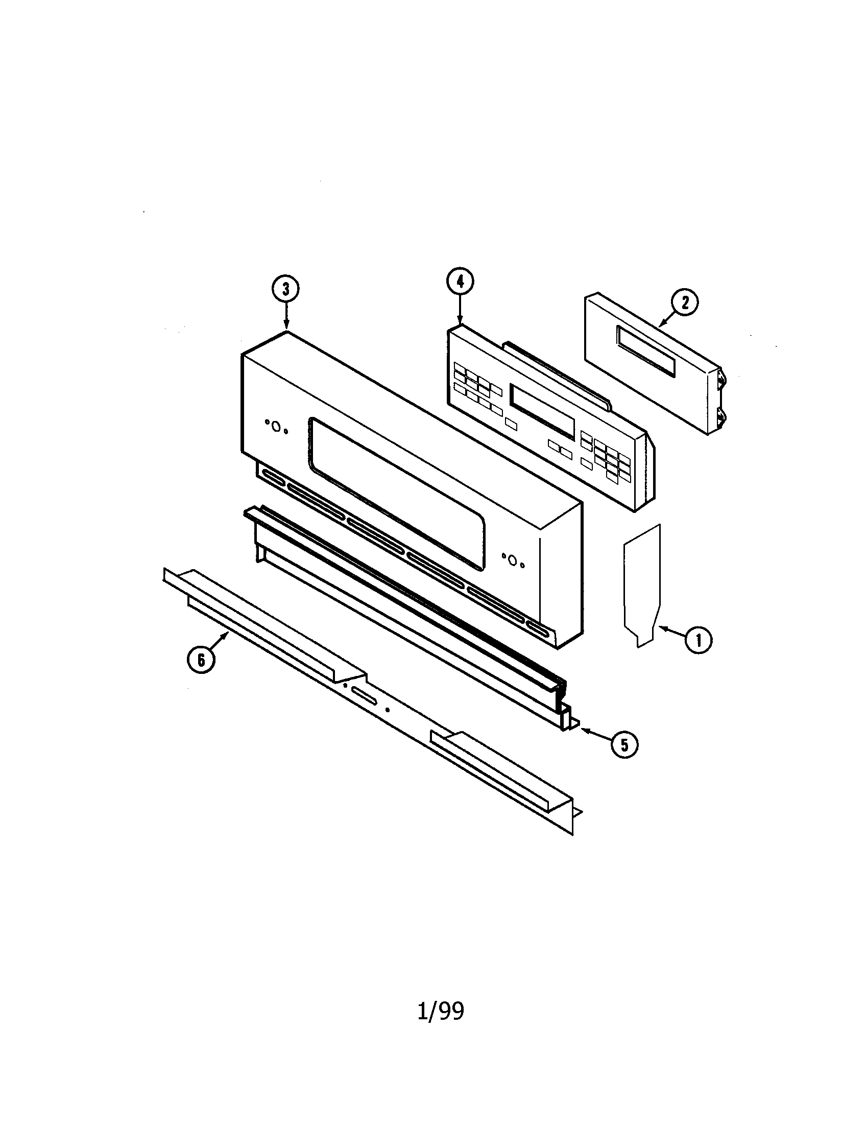 Jenn-Air W30400PV control panel diagram