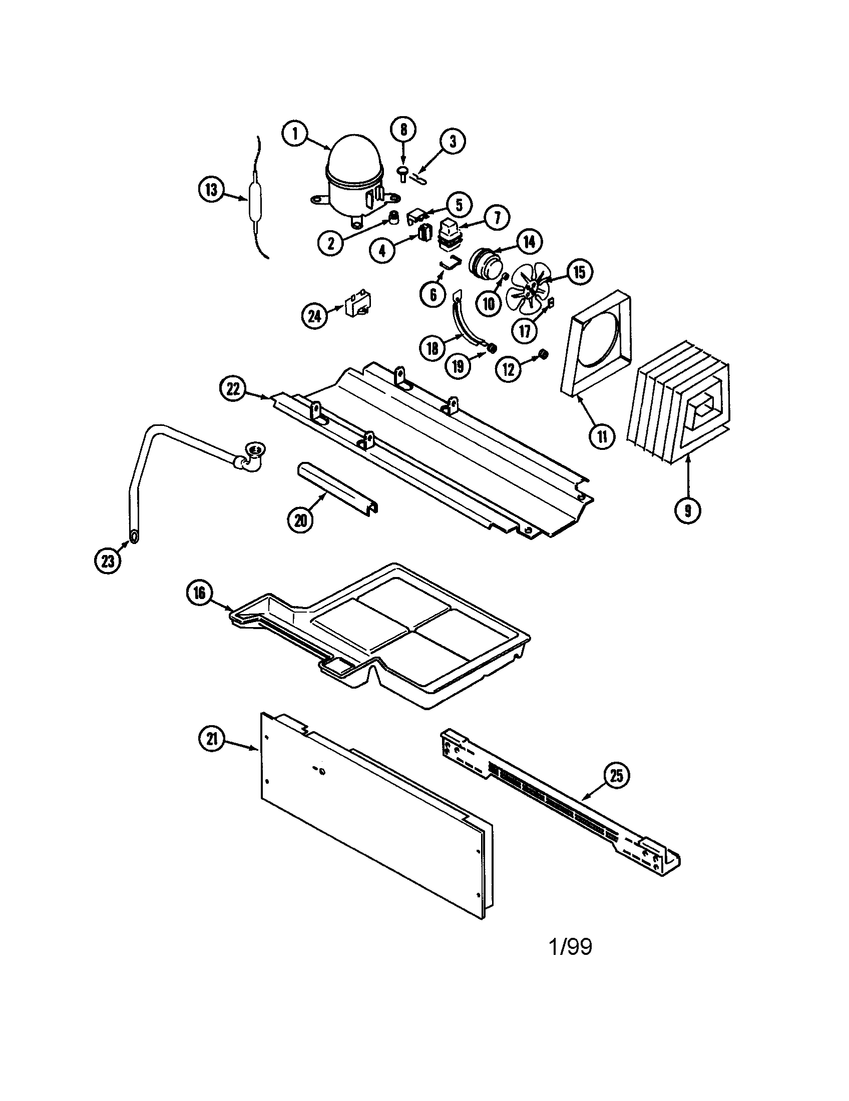 Jenn-Air JSD2574ARA compressor diagram