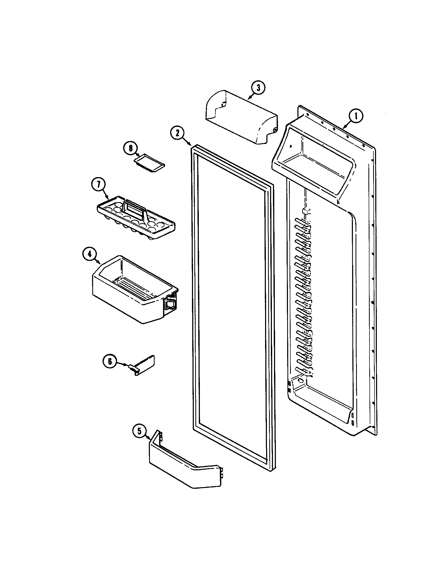 Jenn-Air JSD2574ARA fresh food inner door diagram