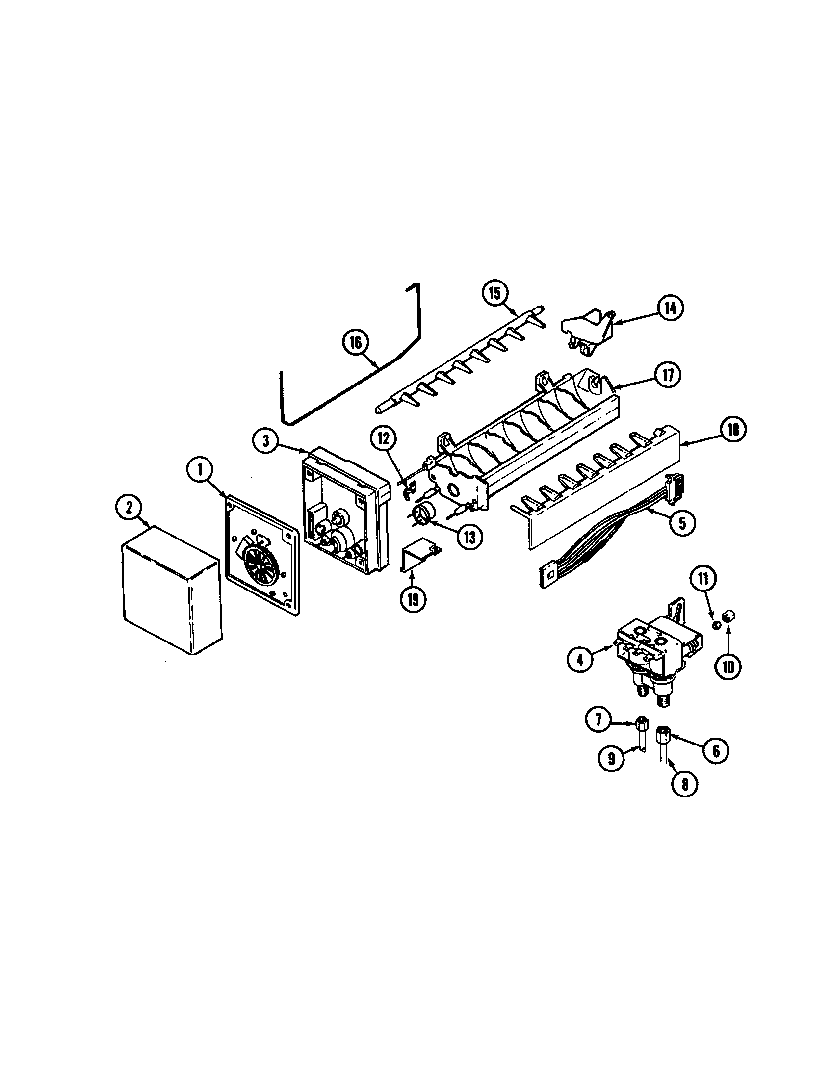 Jenn-Air JSD2574ARA ice maker diagram