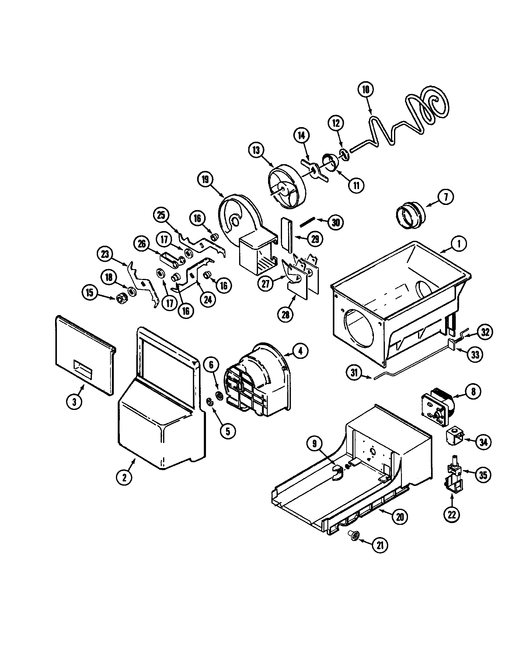 Jenn-Air JSD2574ARA ice bin diagram