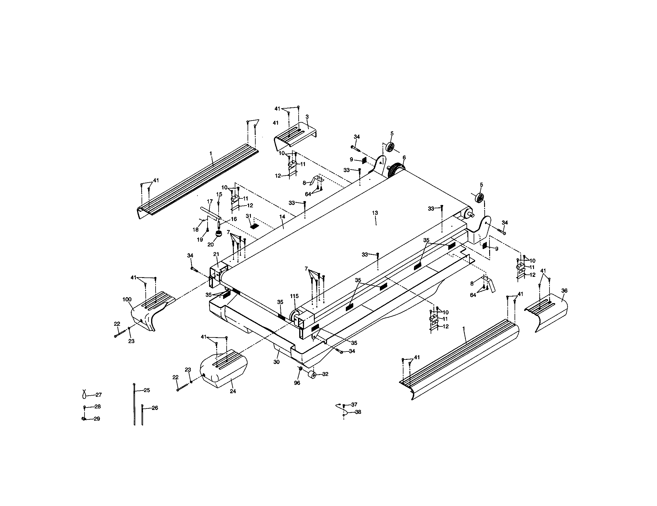 Reebok RBTL13980 walking board diagram