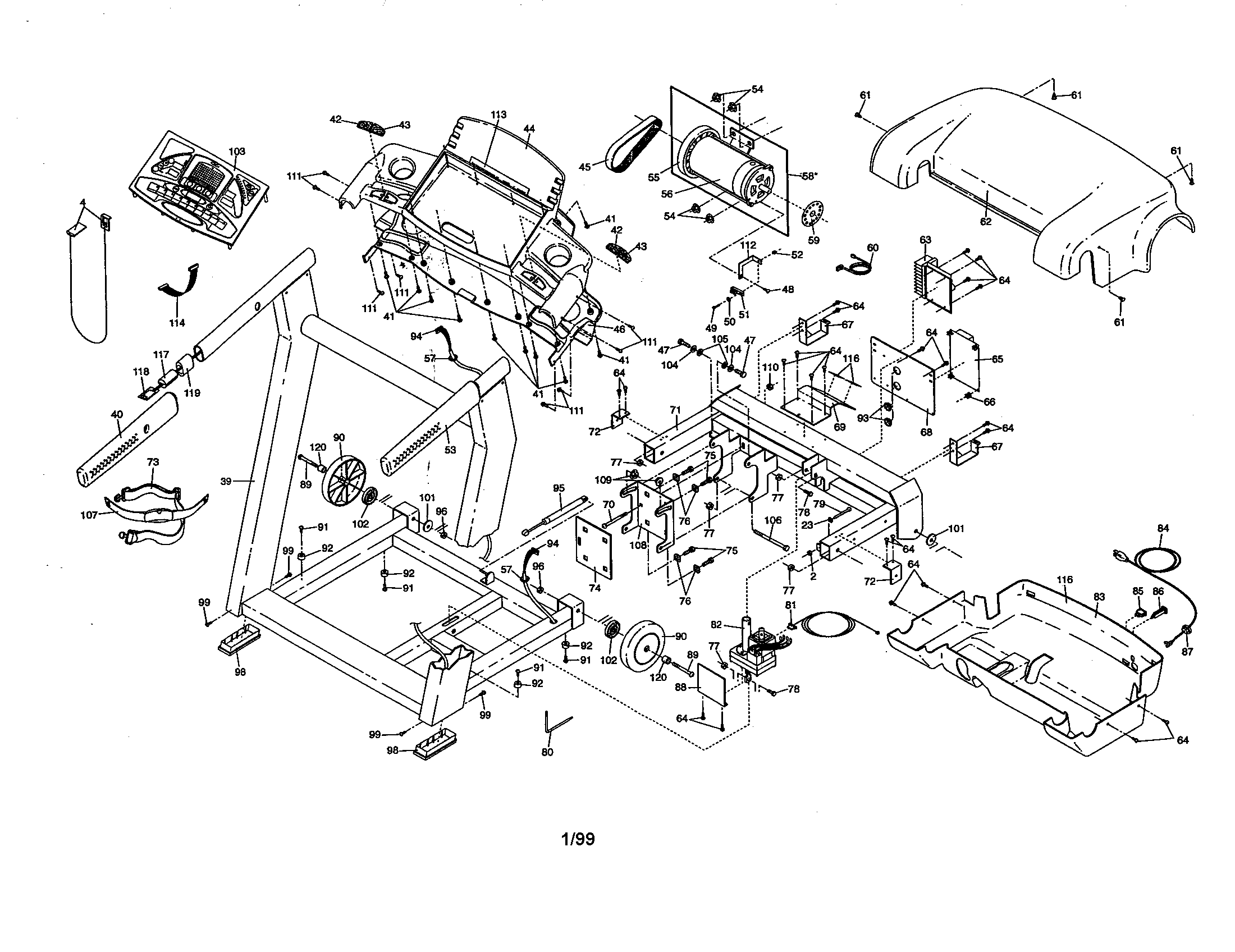 Reebok RBTL15980 console diagram