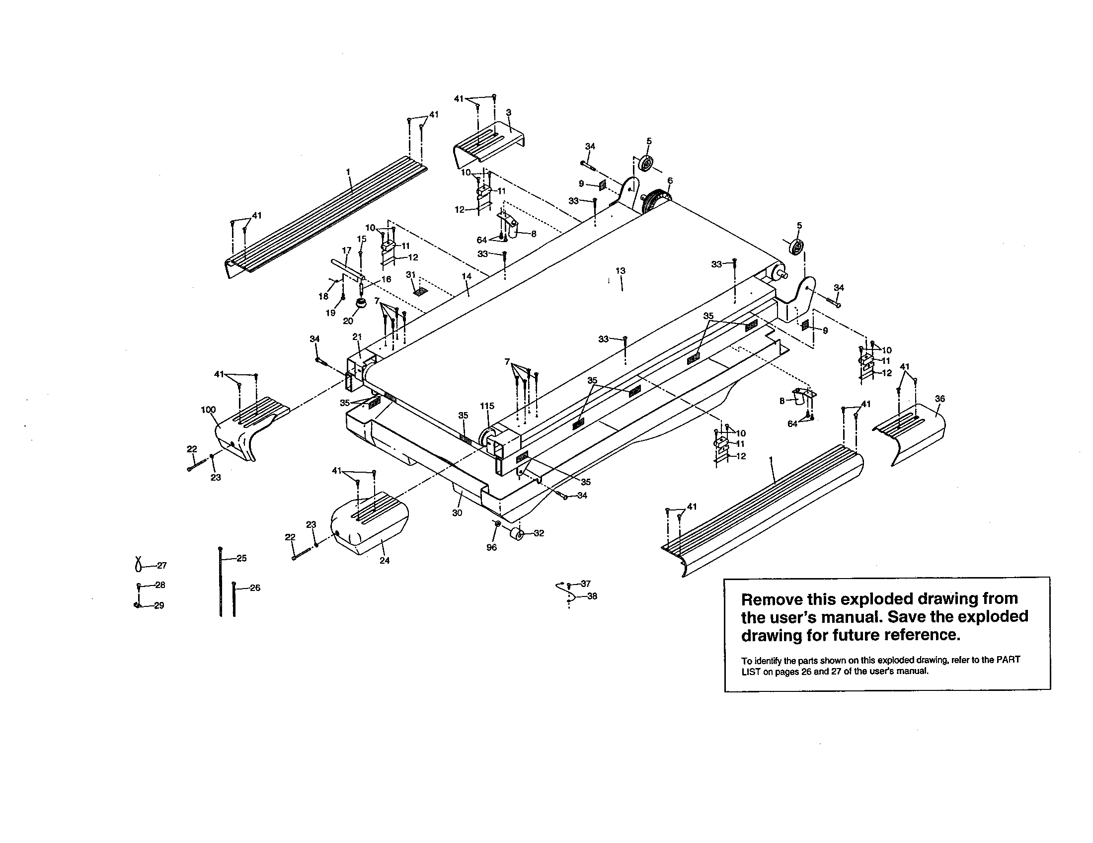 Reebok RBTL15980 walking board diagram