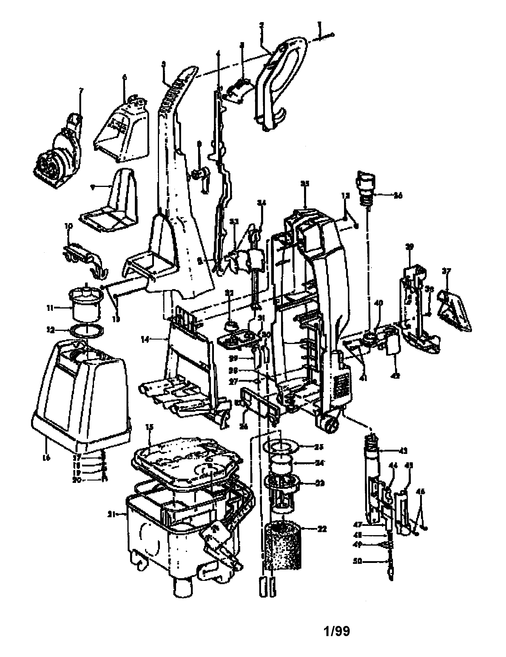 Hoover F5869-900 steam vac diagram