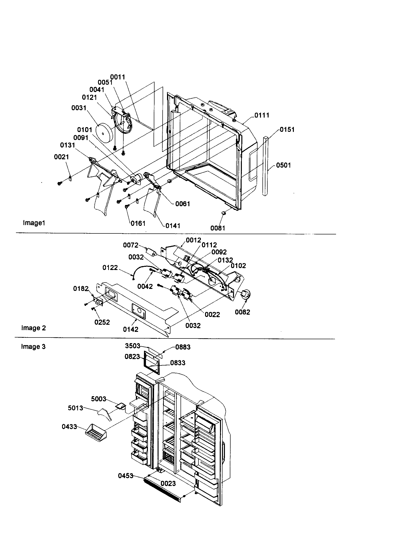 Amana SXD25S2W-P1303504WW electronic bracket assembly diagram