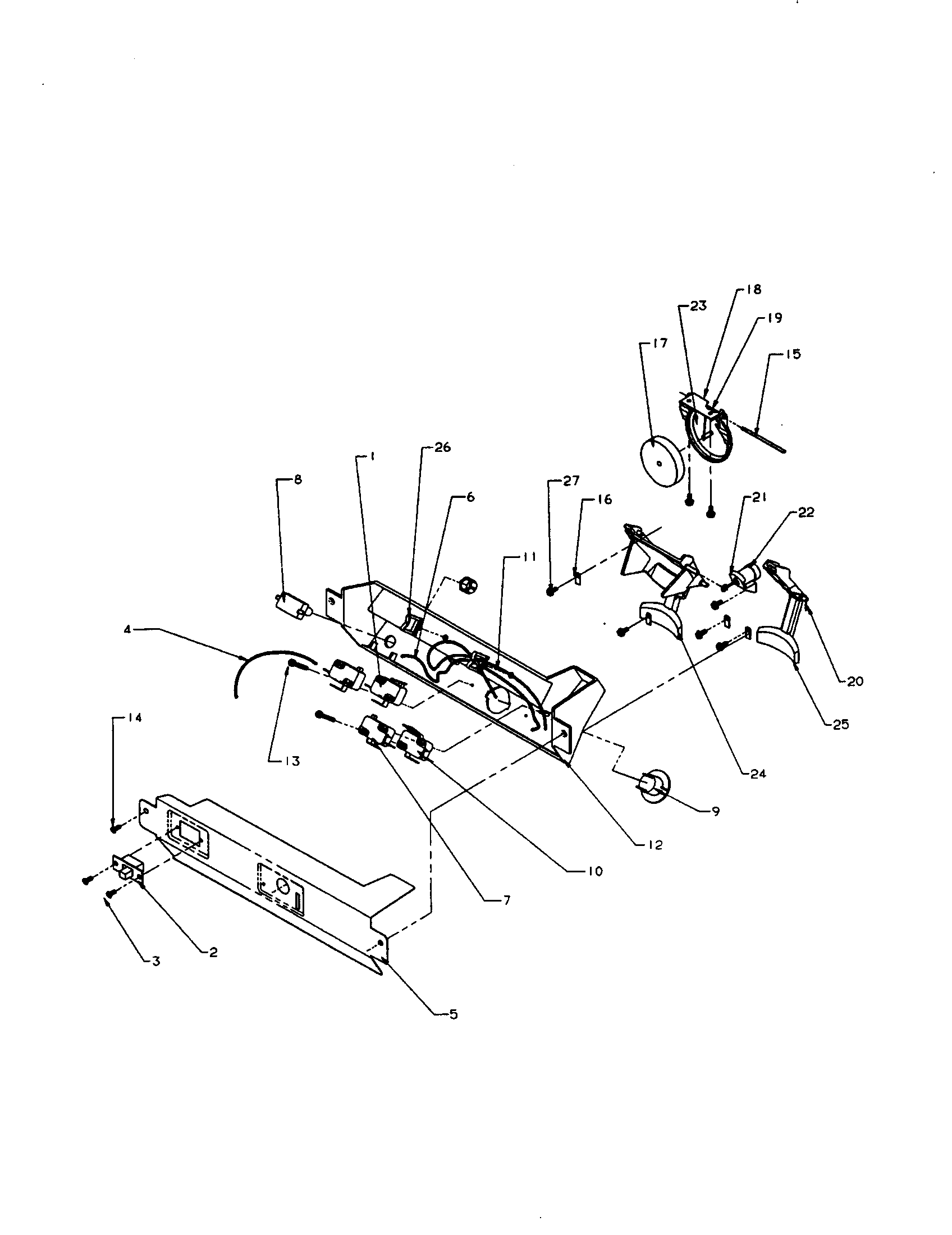 Amana SXD22S2E-P1190404WE switches and wires diagram