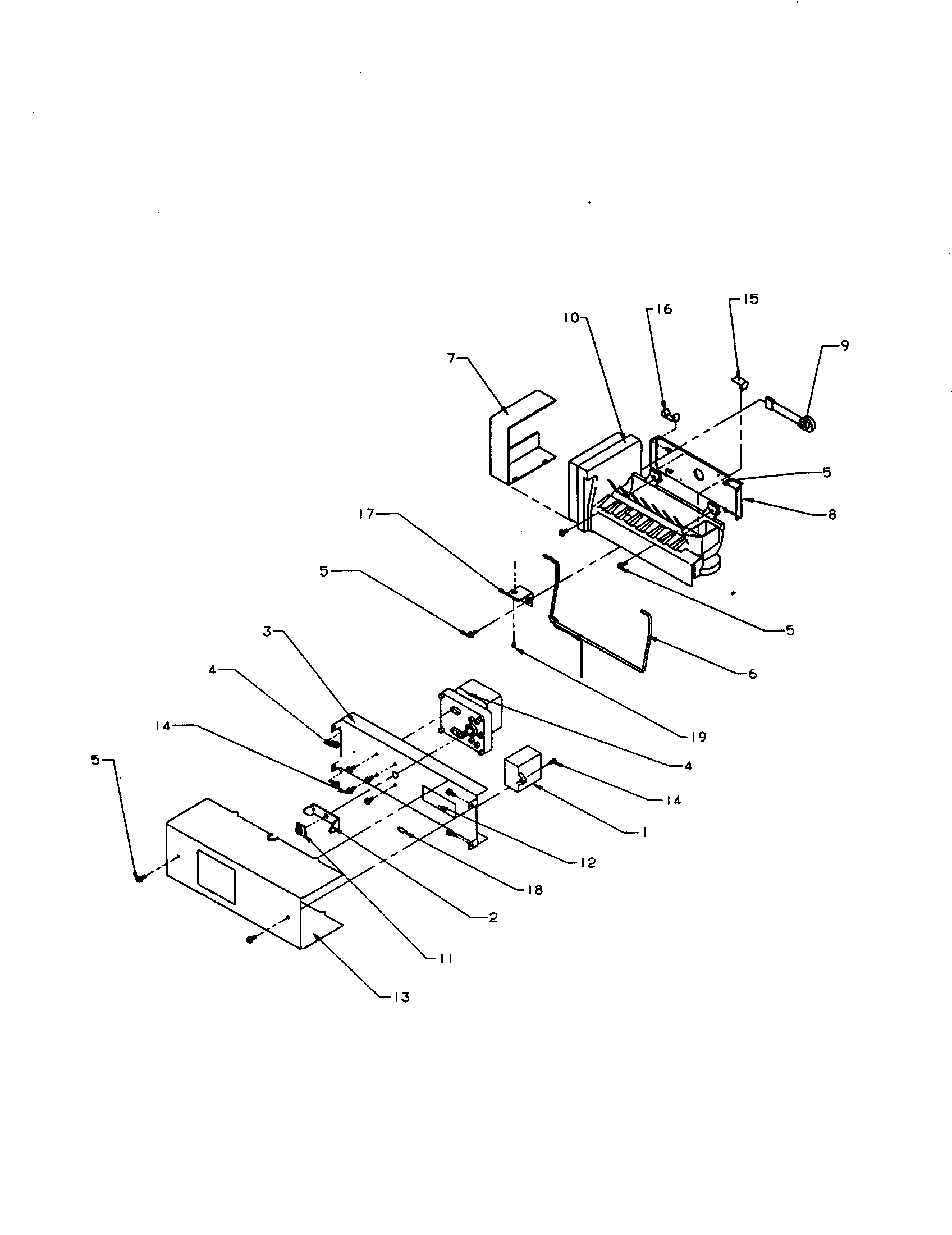 Amana SXD22S2E-P1190404WE cover-auger motor diagram