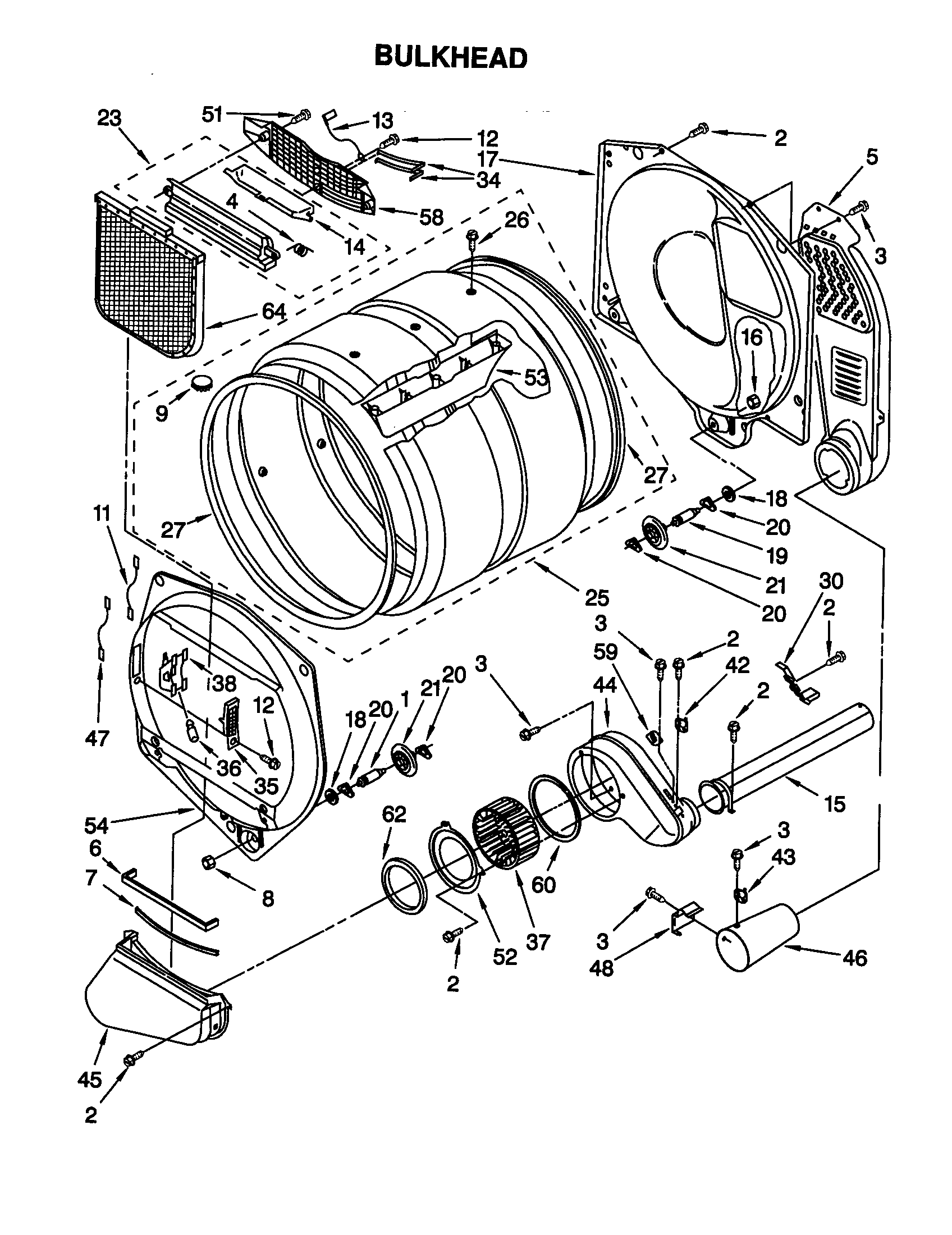 Kenmore 11079912990 bulkhead diagram