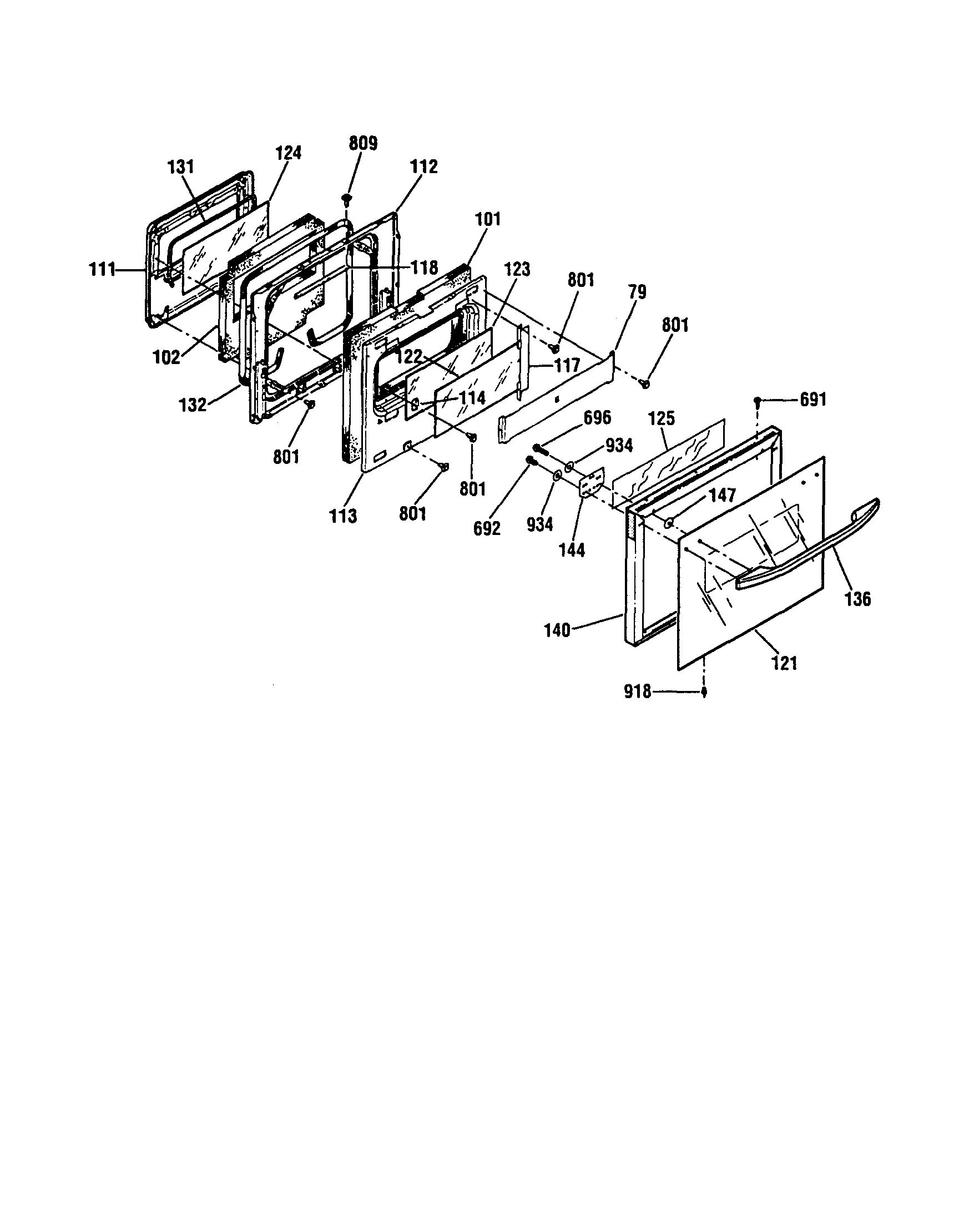 Kenmore 91140465792 door diagram