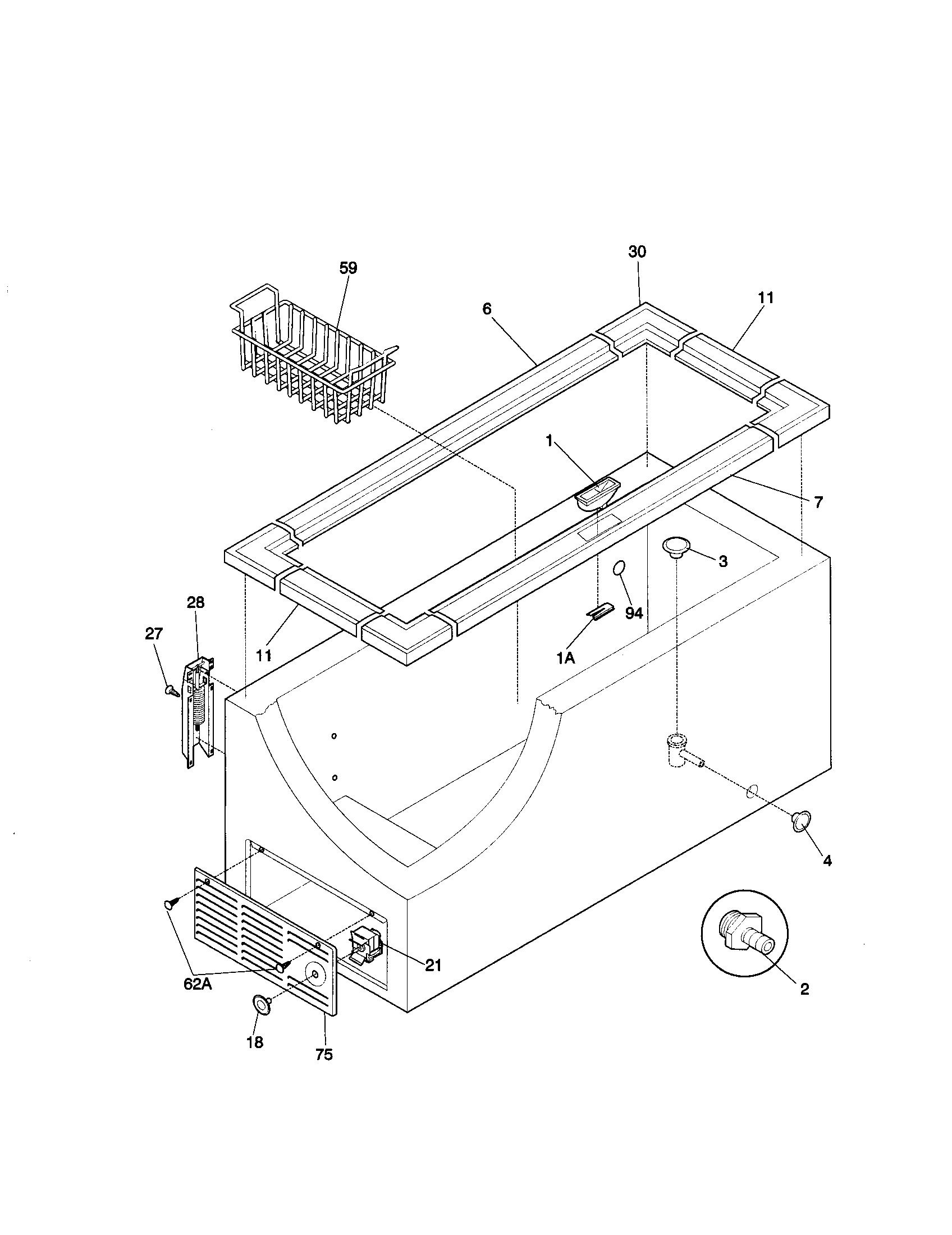 Kenmore 25319321990 cabinet diagram