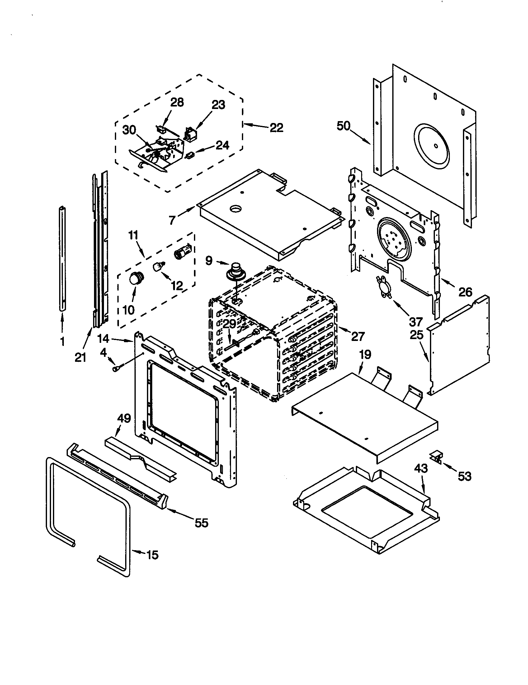 Whirlpool RS675PXGZ0 oven diagram