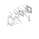 Whirlpool RS675PXGB0 oven door diagram