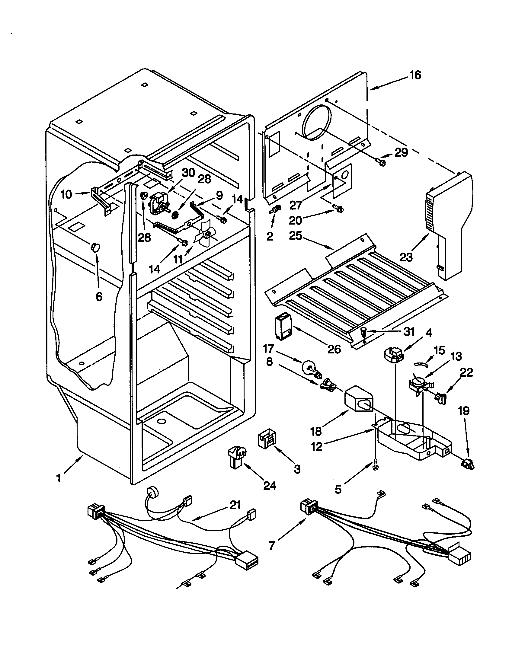 Whirlpool ET16CKXHN00 liner diagram