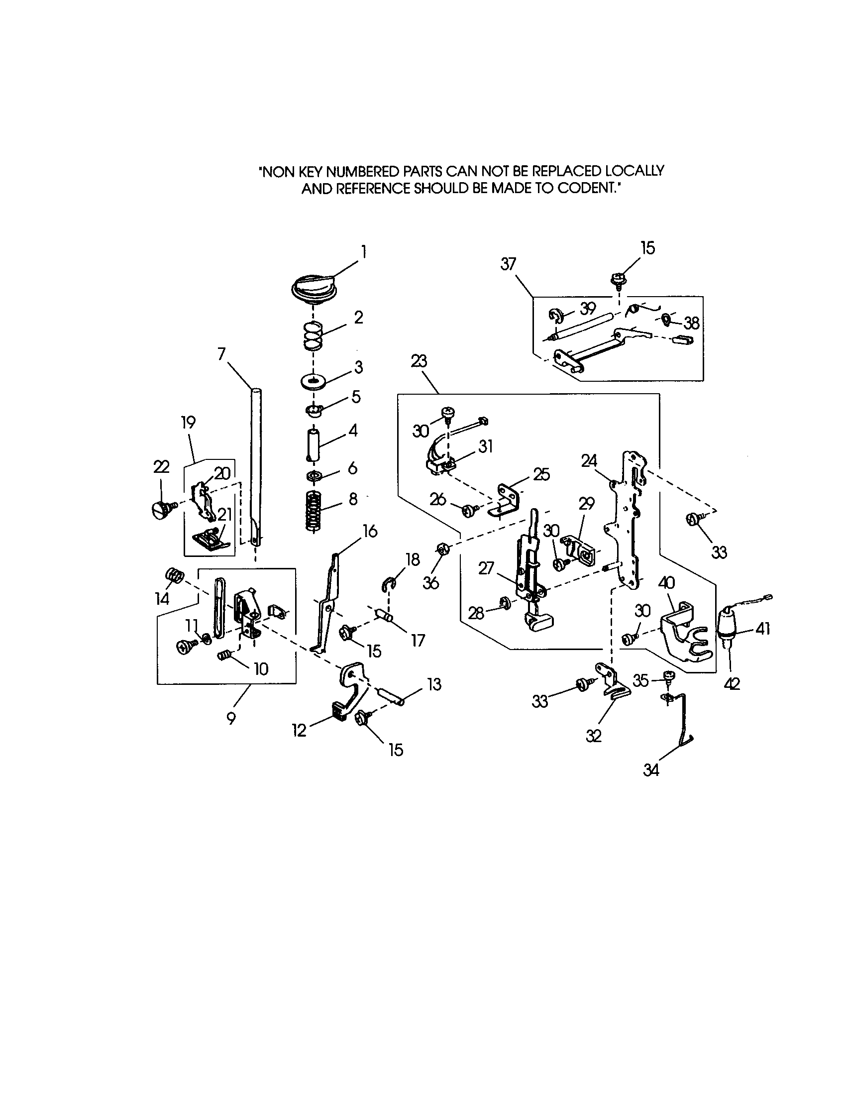 Kenmore 38519001990 front bracket unit diagram