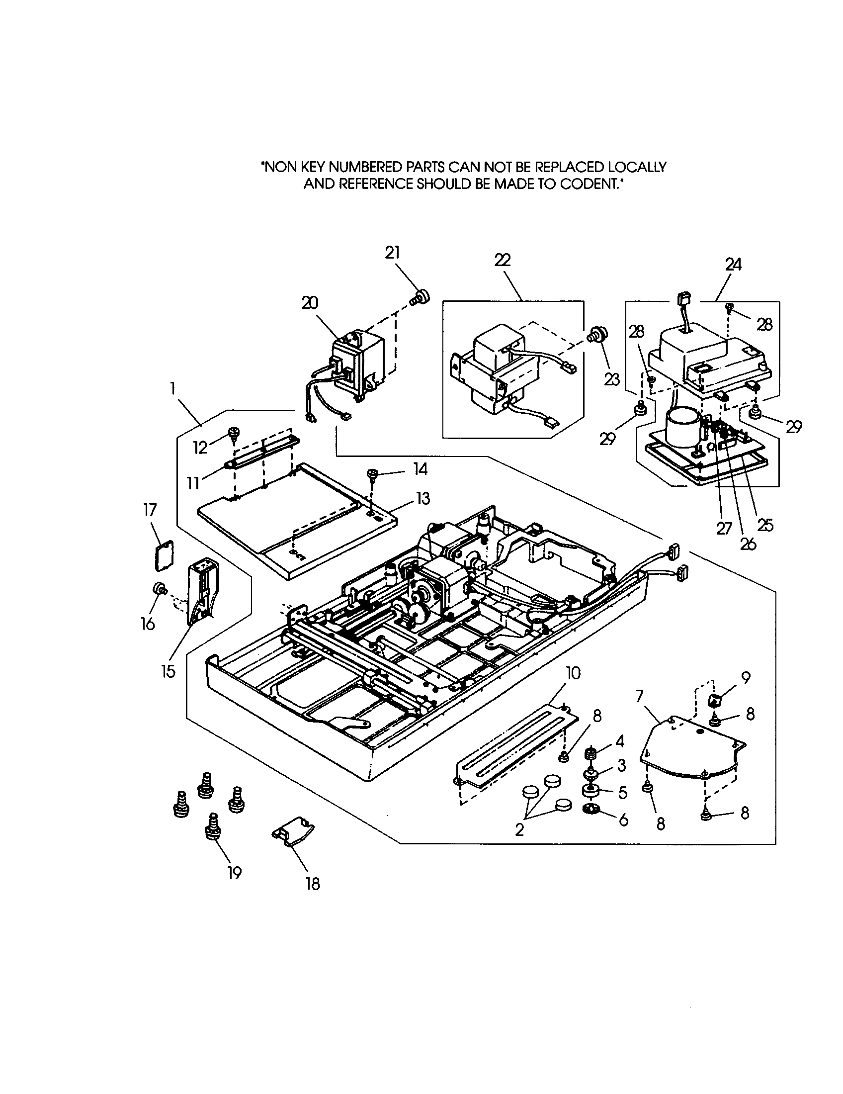 Kenmore 38519001990 base unit complete diagram