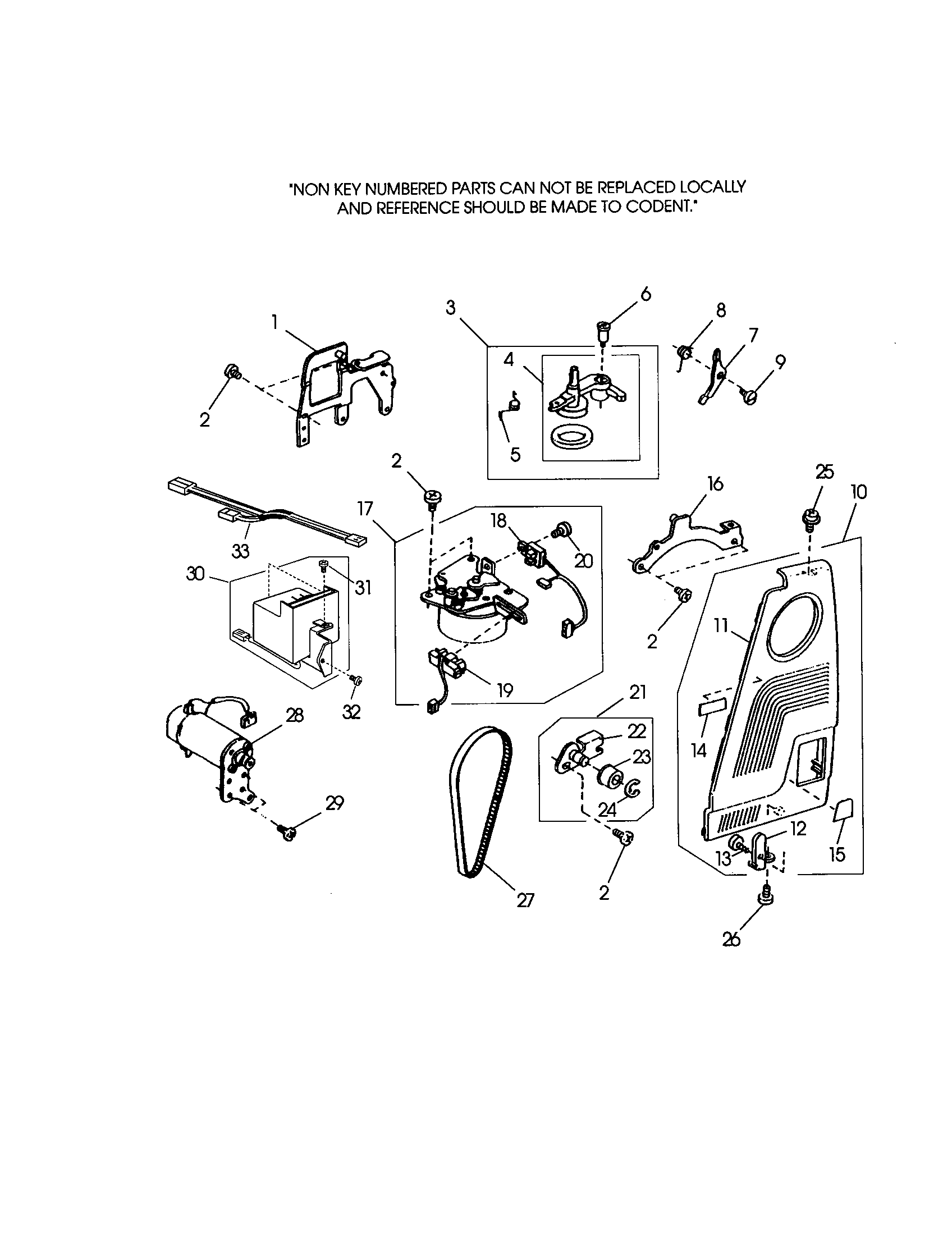 Kenmore 38519001990 handle base plate diagram