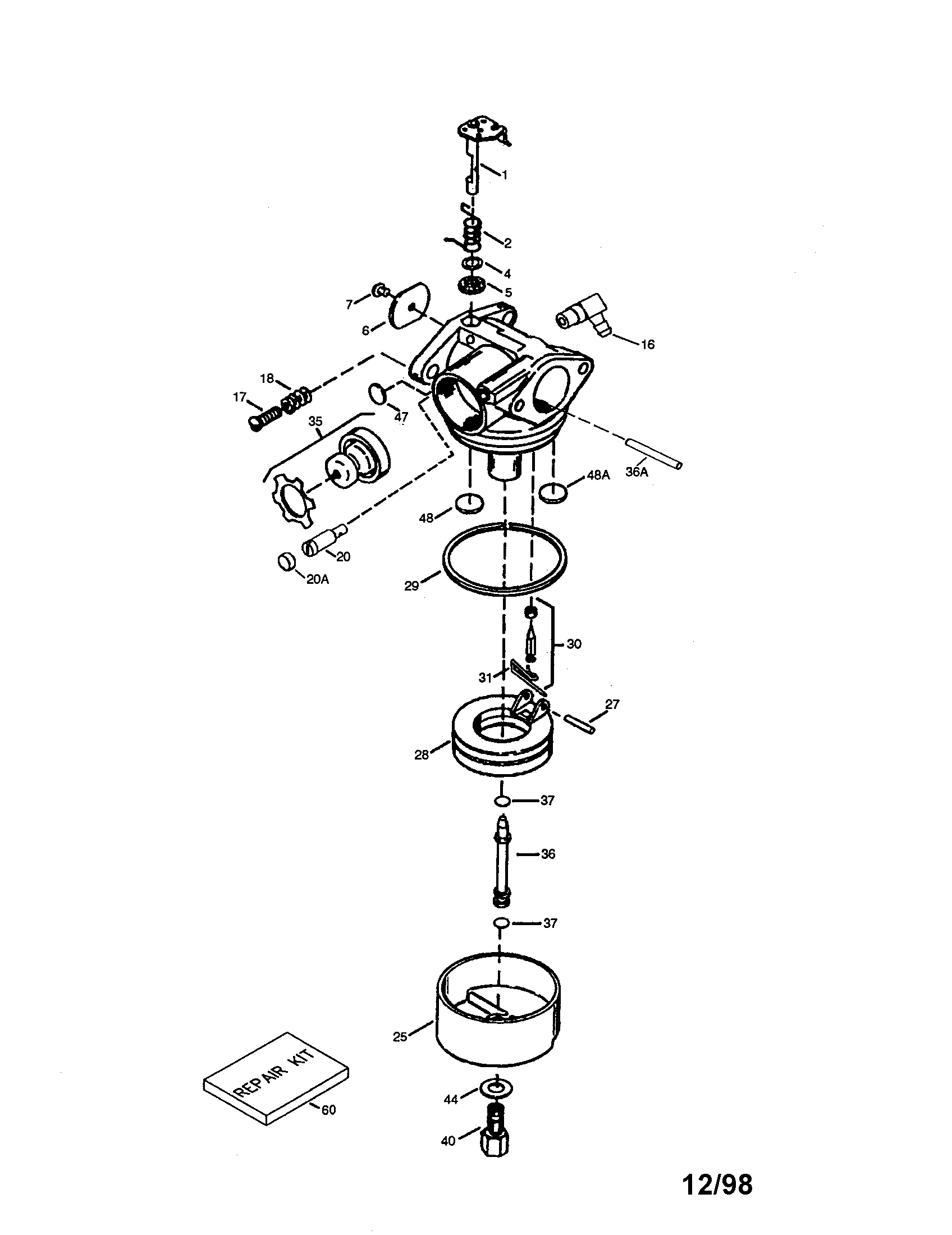 Craftsman 917377631 carburetor - 640195 diagram