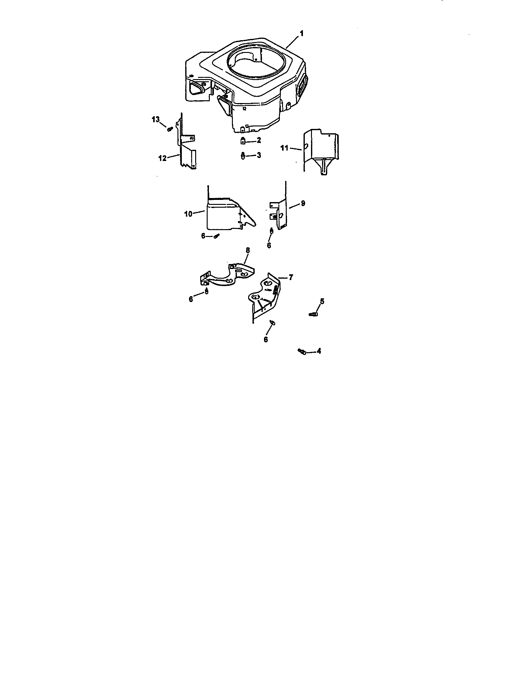 Craftsman 917273110 blower housing and baffles diagram