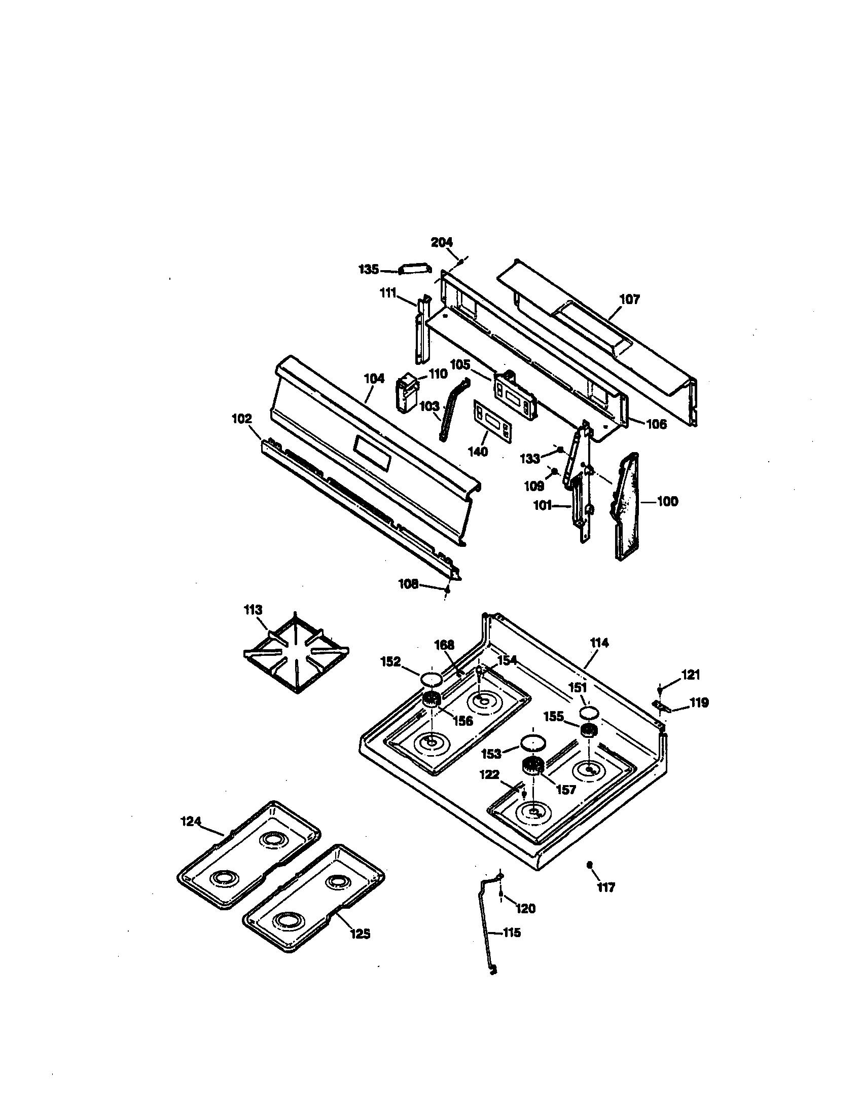 Kenmore 36275291790 cooktop diagram