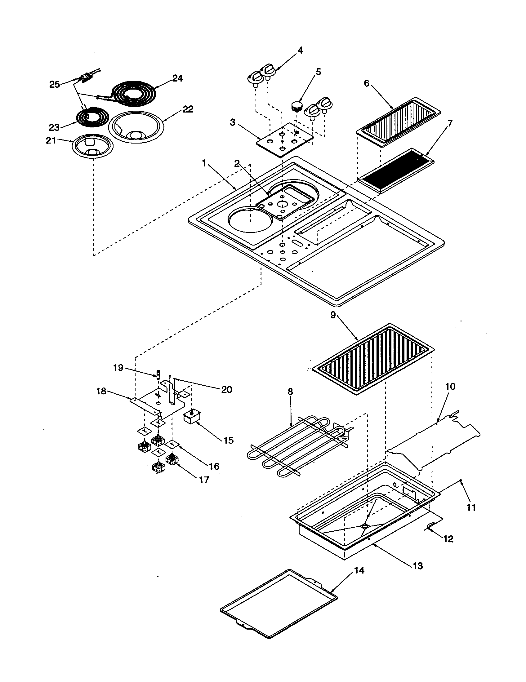 Amana AKES3060E-P1131752NE main top diagram