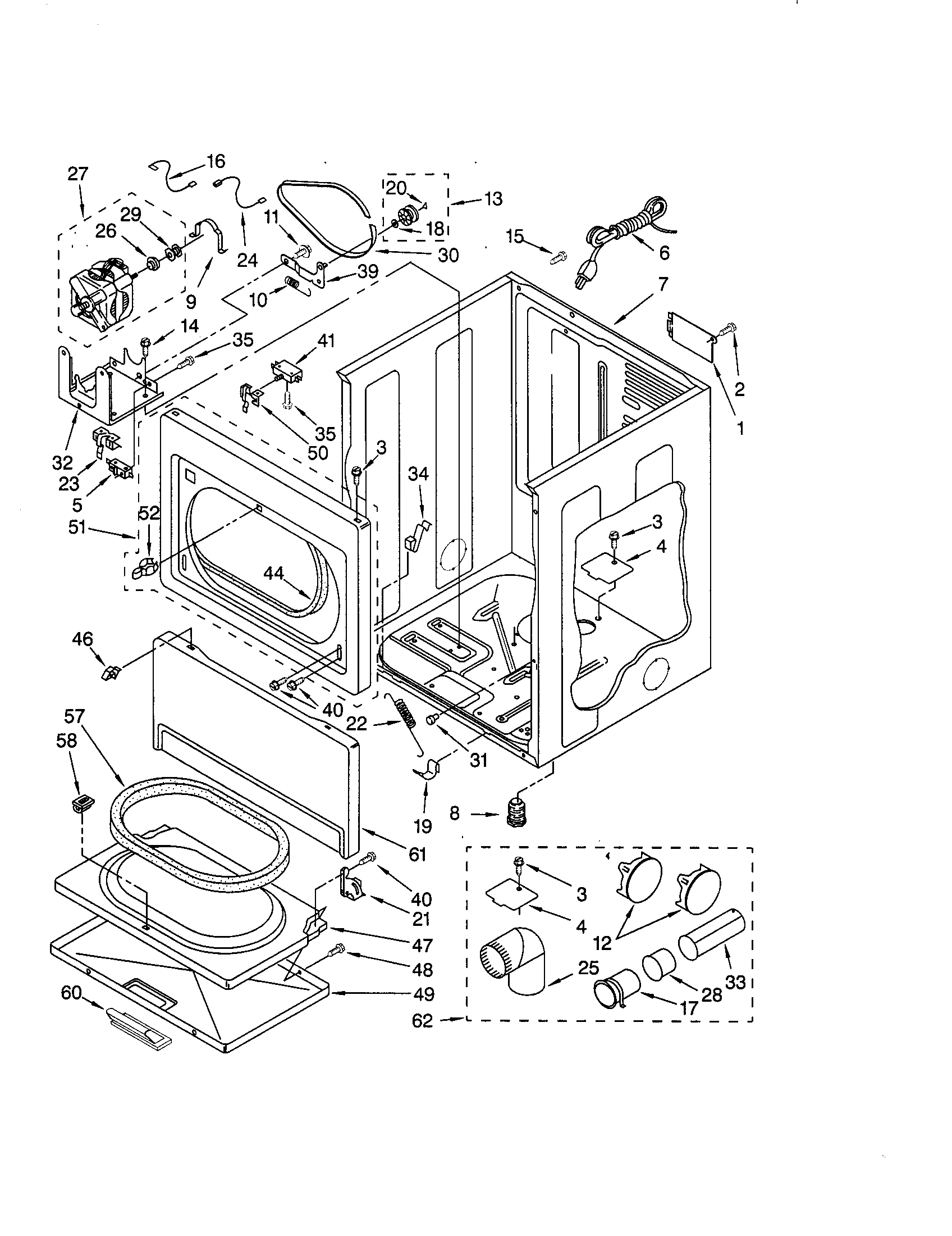 Kenmore 11079902890 cabinet parts diagram