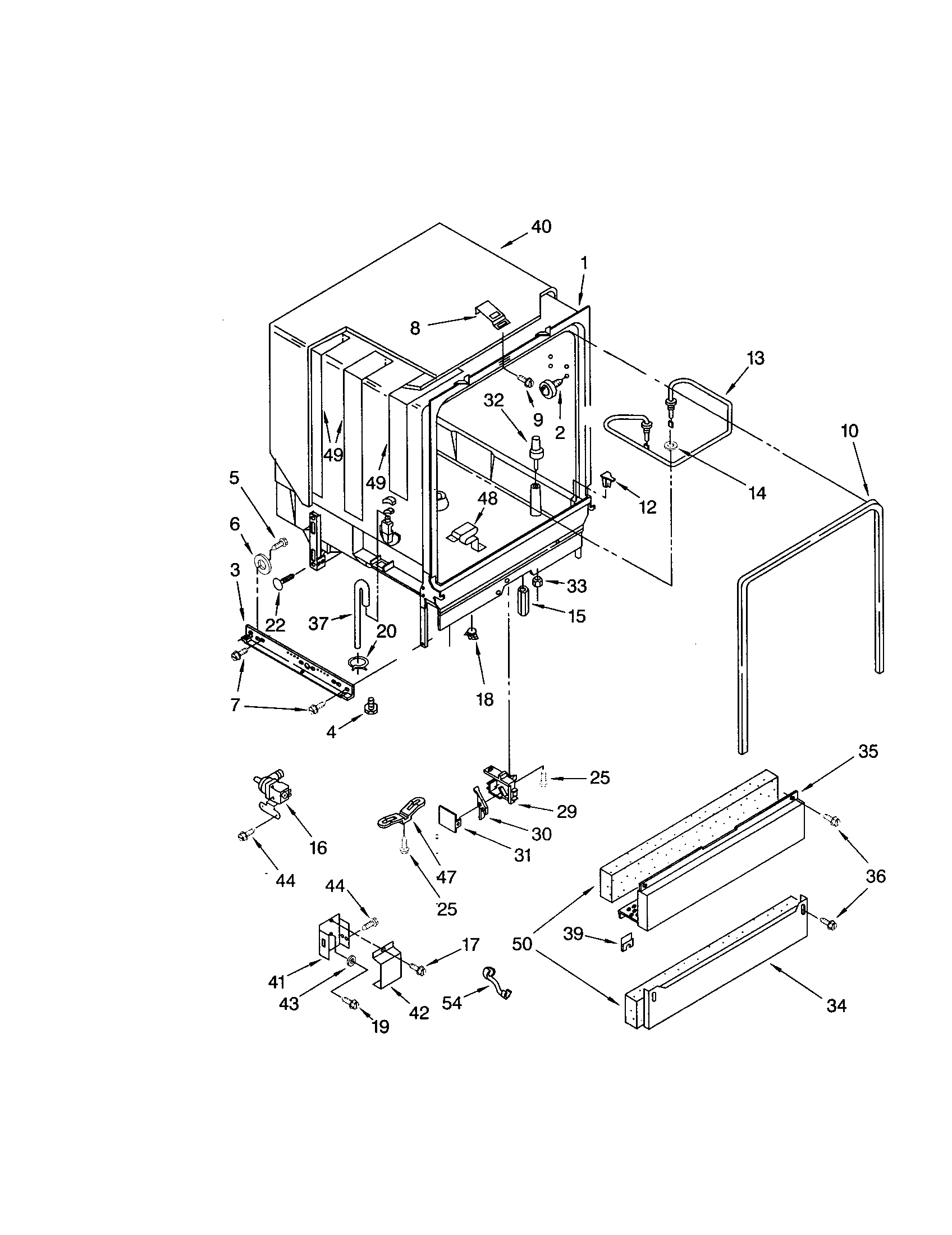 Kenmore 66516808890 tub assembly diagram