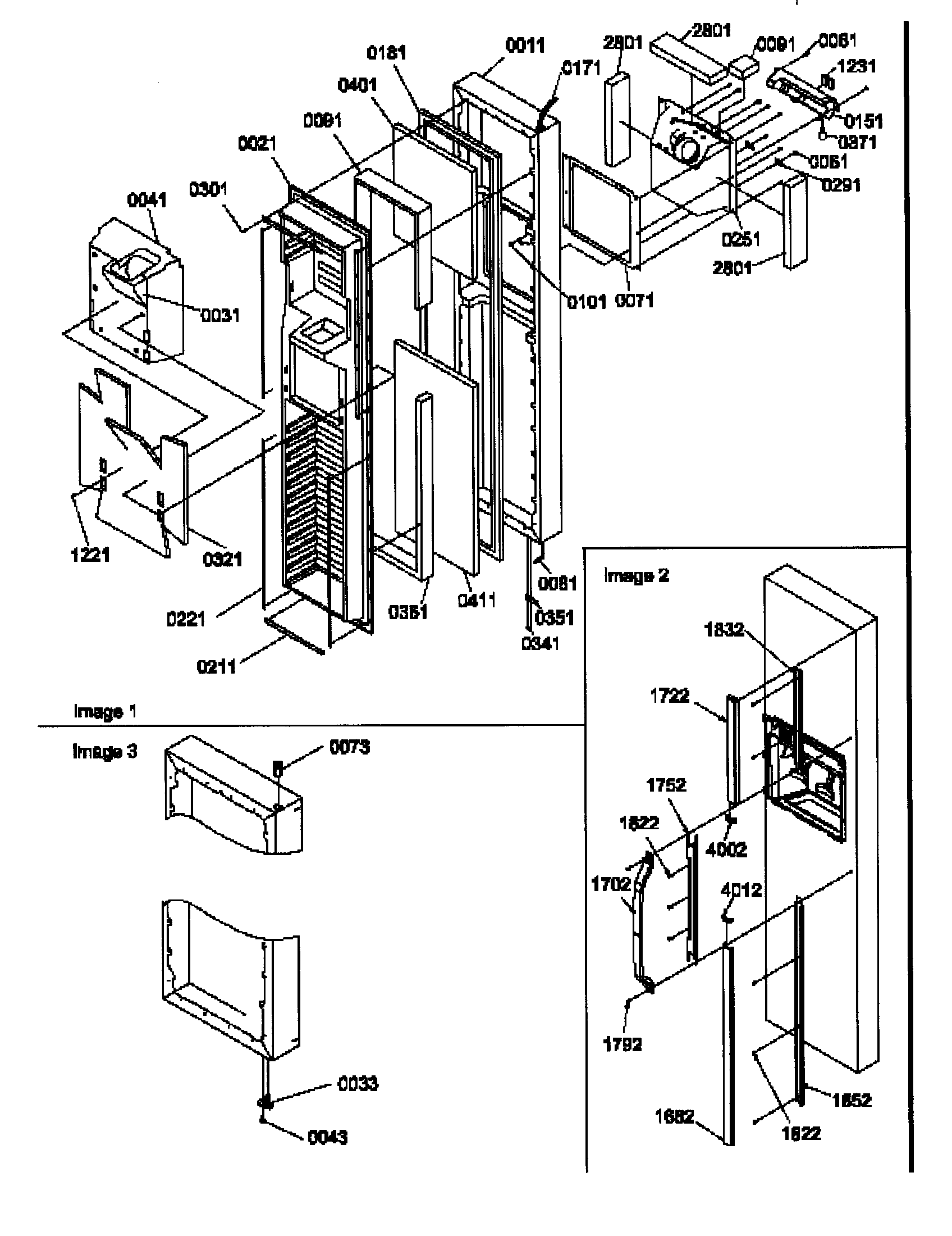 Amana SCD25TW-P1190426WW freezer door diagram