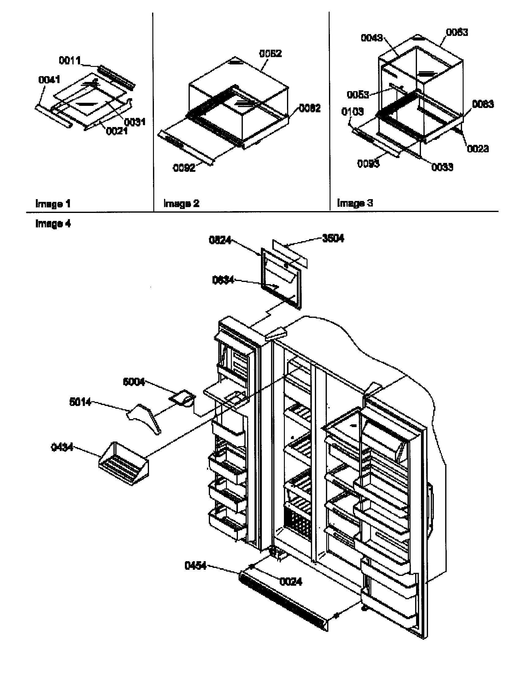 Amana SCD25TW-P1190426WW shelf/crisper assemblies/toe grille diagram