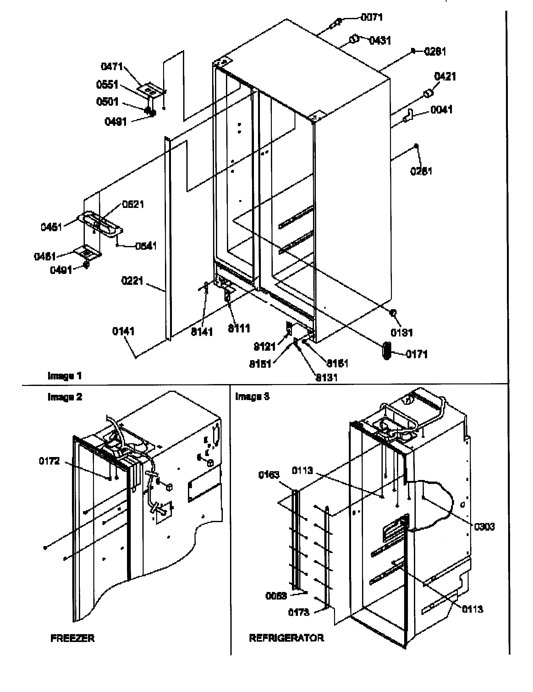 Amana SCD25TW-P1190426WW cabinet parts diagram