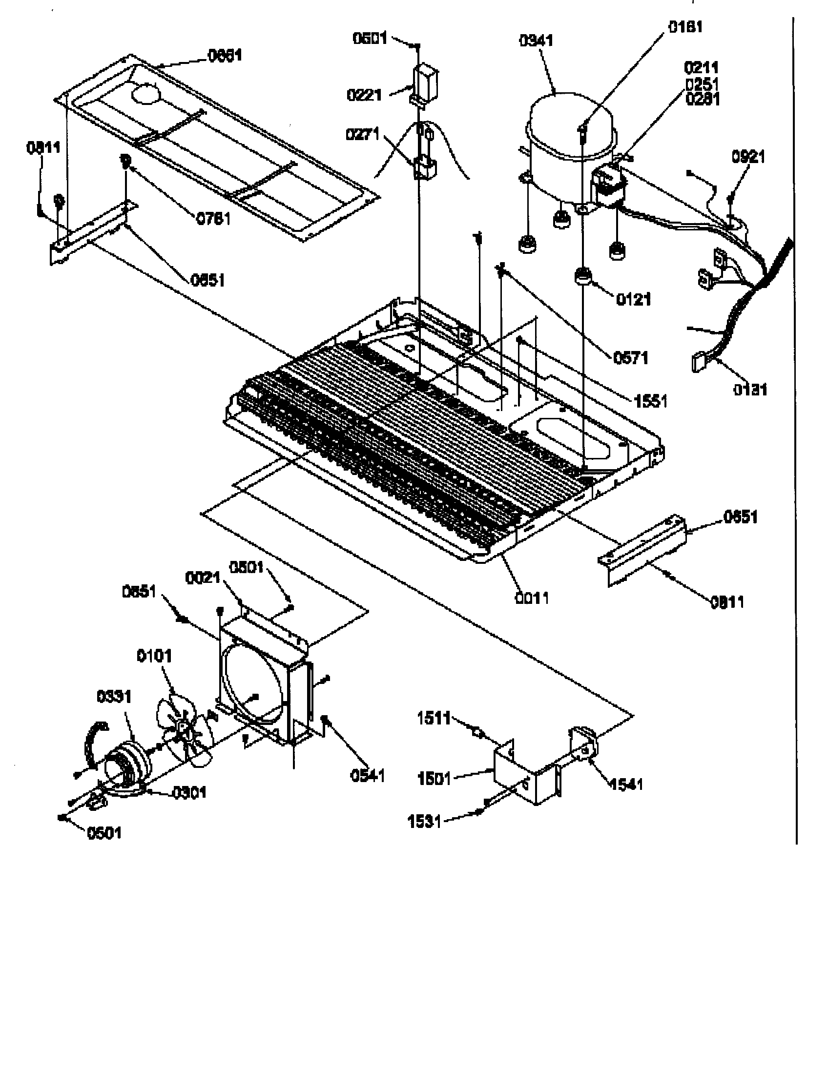 Amana SCD25TW-P1190426WW machine compartment diagram