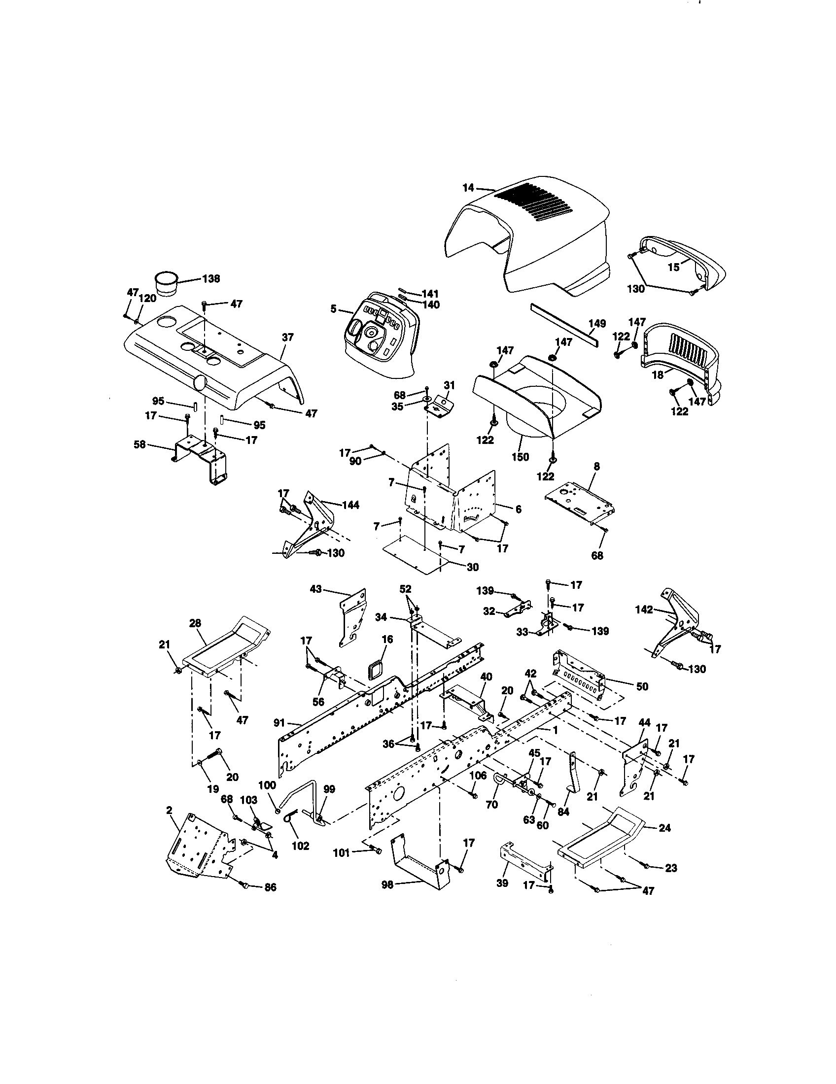 Craftsman 917273221 chassis and enclosures diagram