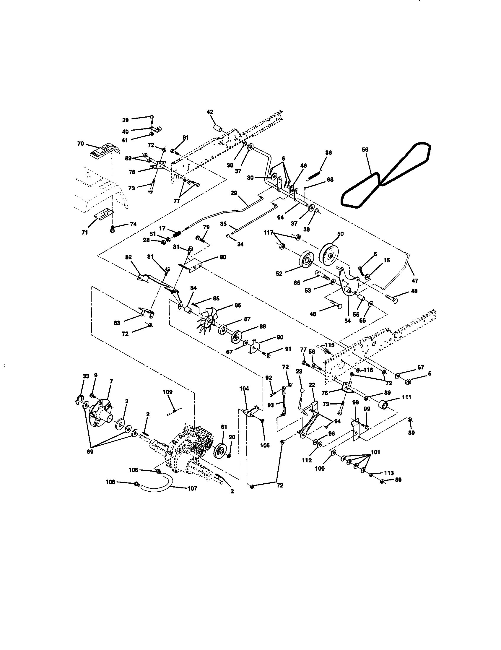 Craftsman 917273221 ground drive diagram