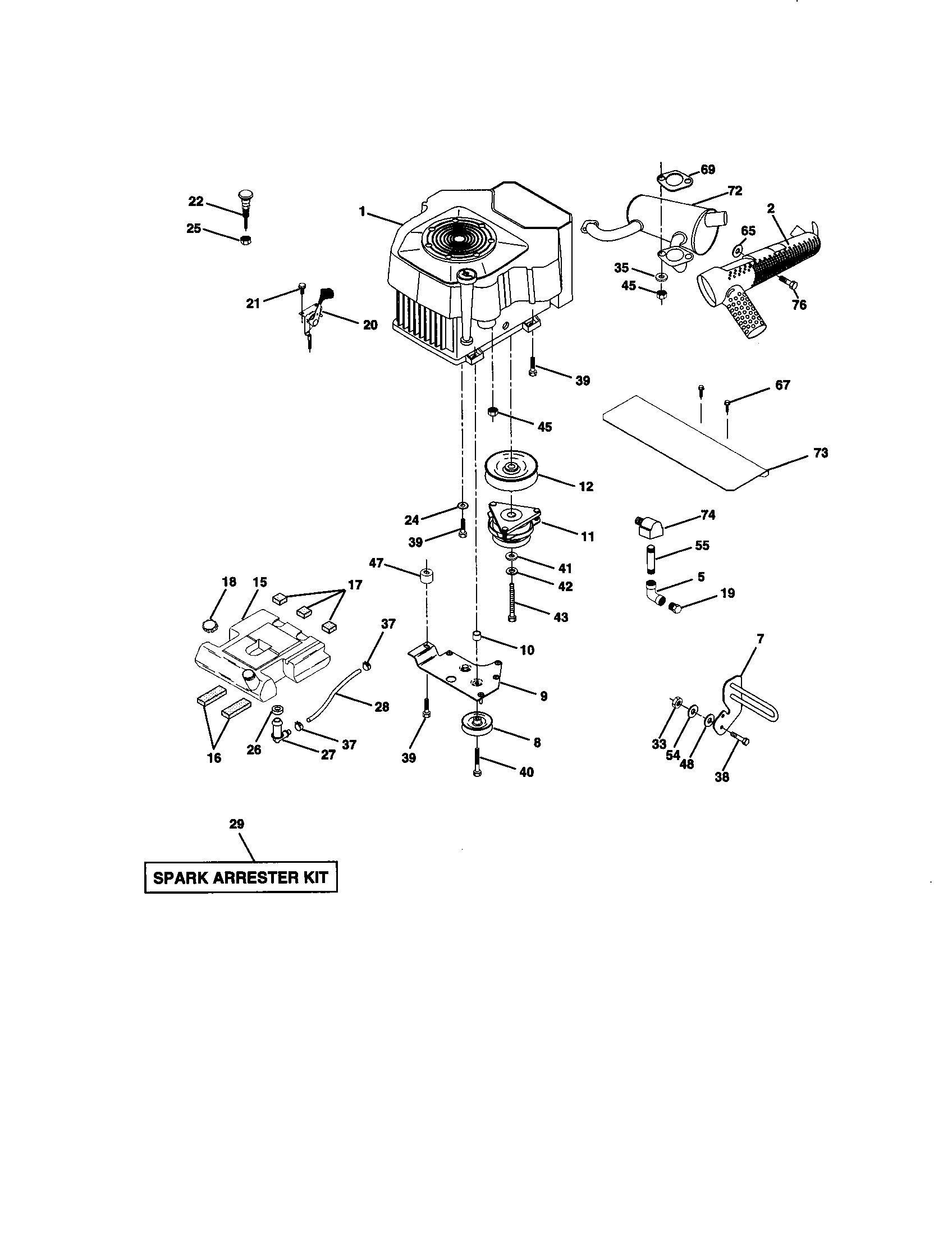 Craftsman 917273221 engine diagram