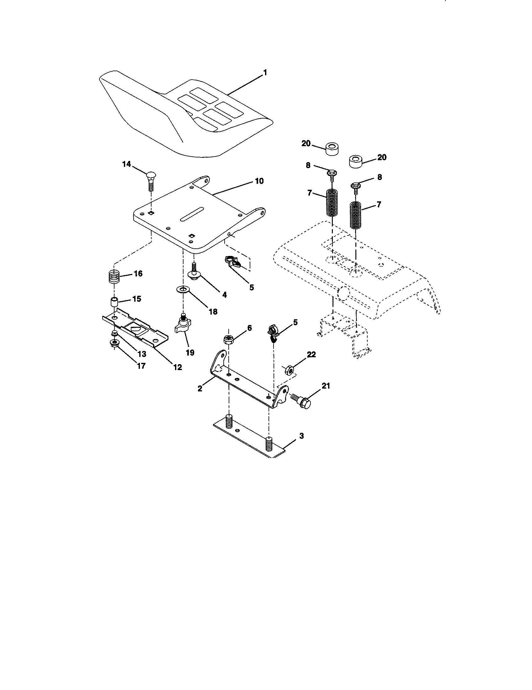 Craftsman 917273221 seat assembly diagram