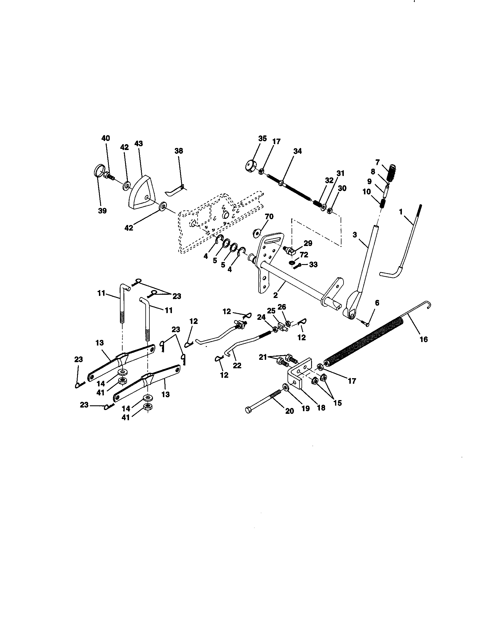 Craftsman 917273221 lift assembly diagram