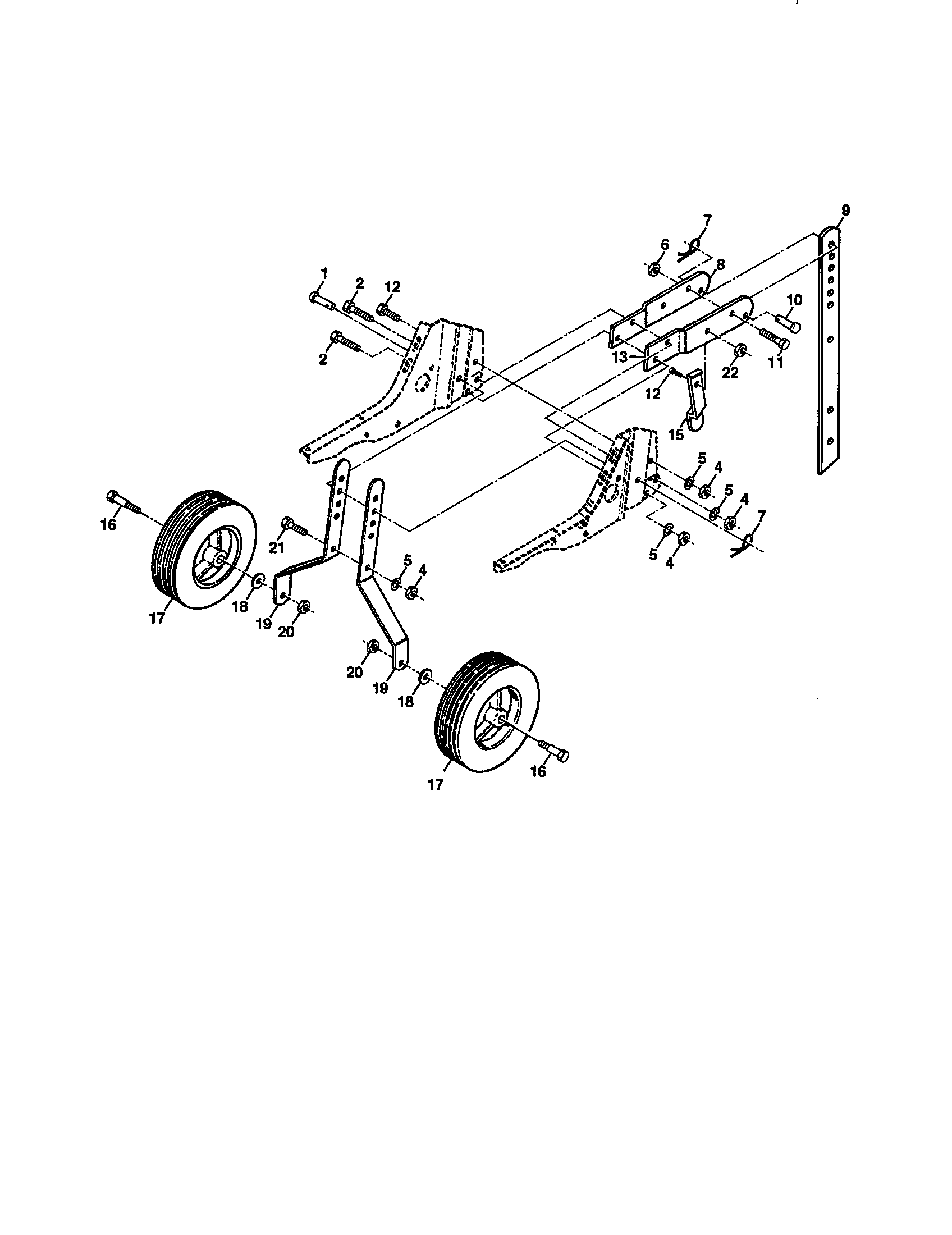 Craftsman 917292000 wheel and depth stake assembly diagram