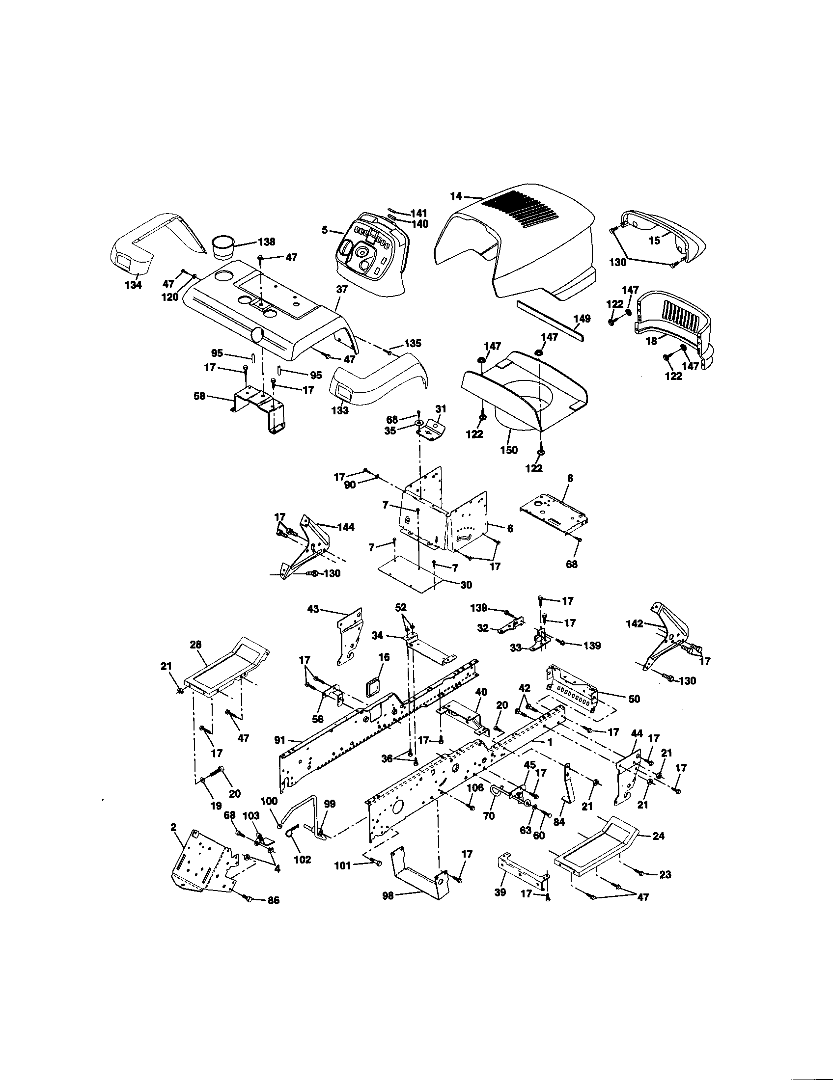 Craftsman 917273321 chassis and enclosures diagram