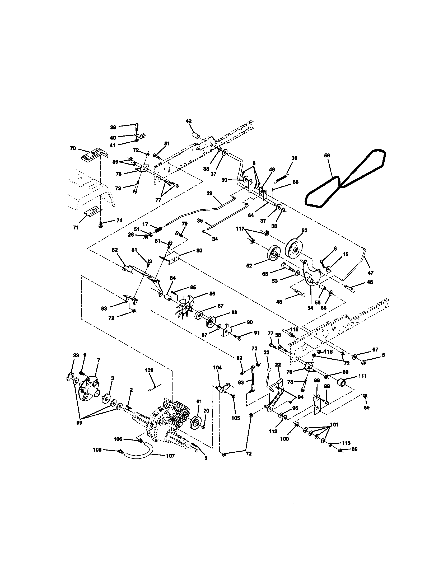 Craftsman 917273321 ground drive diagram