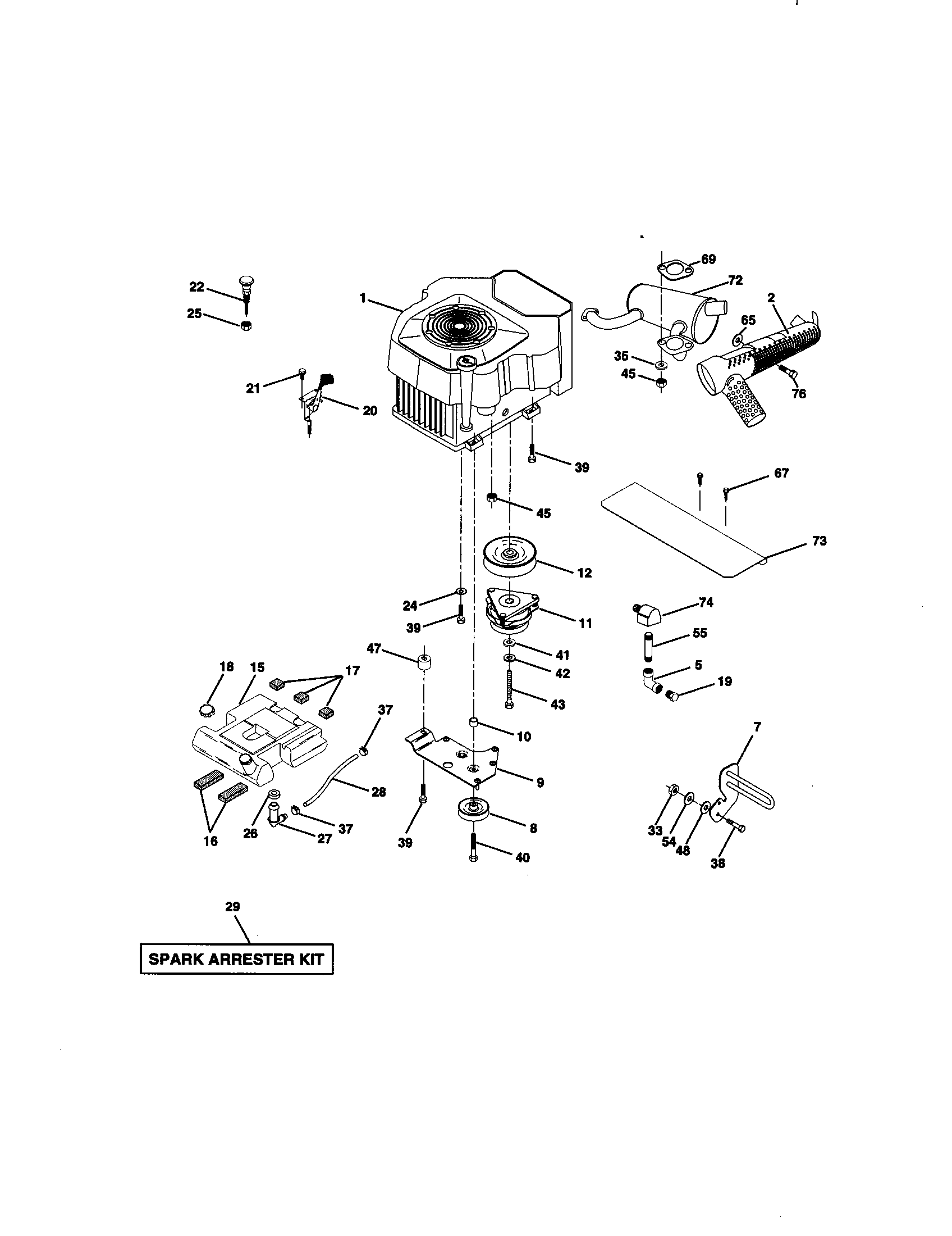 Craftsman 917273321 engine diagram