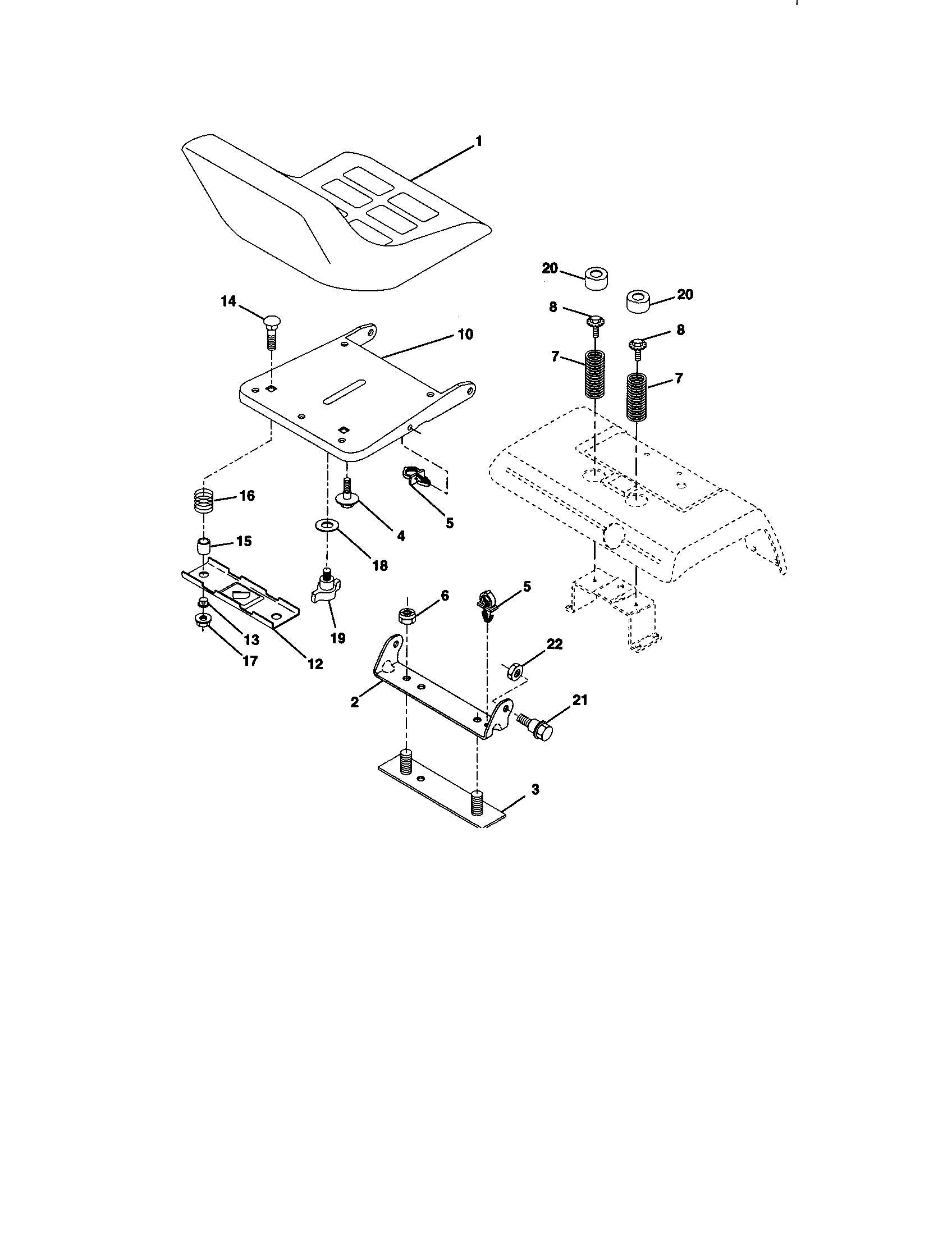 Craftsman 917273321 seat assembly diagram